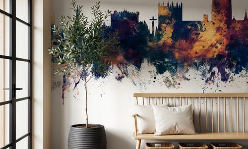 Durham England Skyline Blue & Bronze