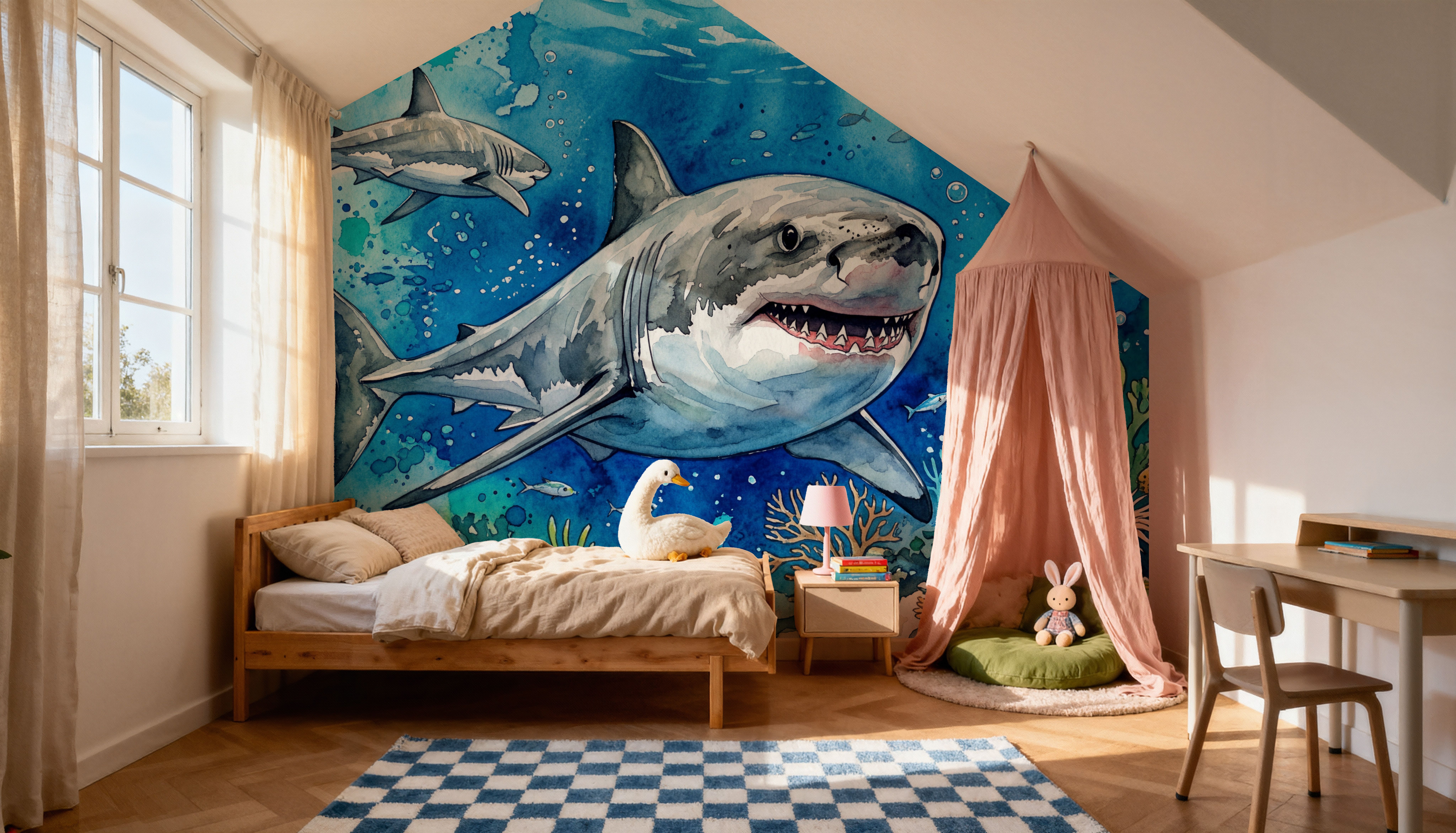 White Shark 2 - Watercolor Predators Series