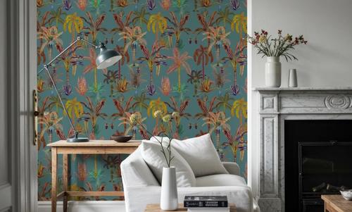 Statement Palms Petite, Turquoise