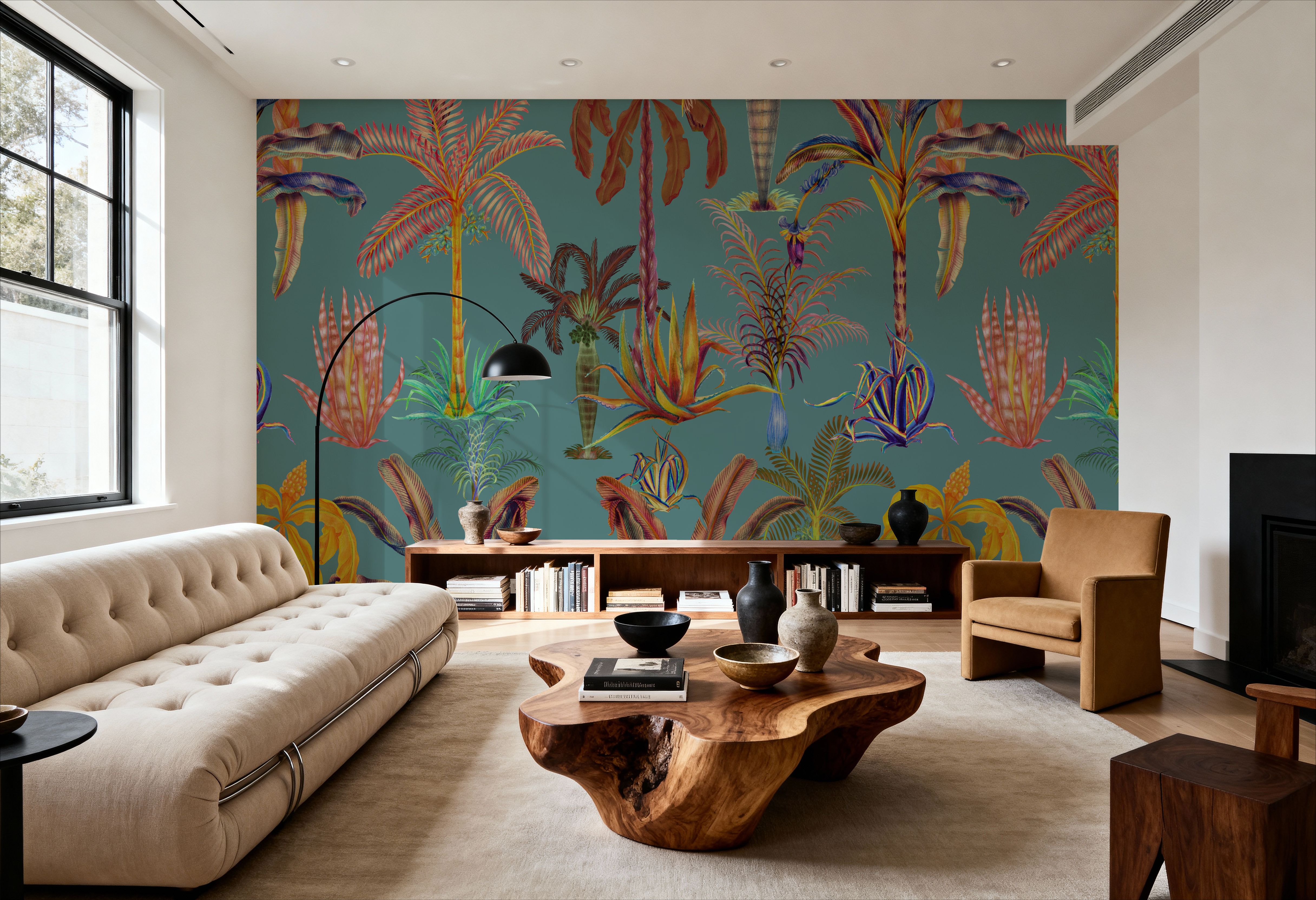 Statement Palm, Turquoise