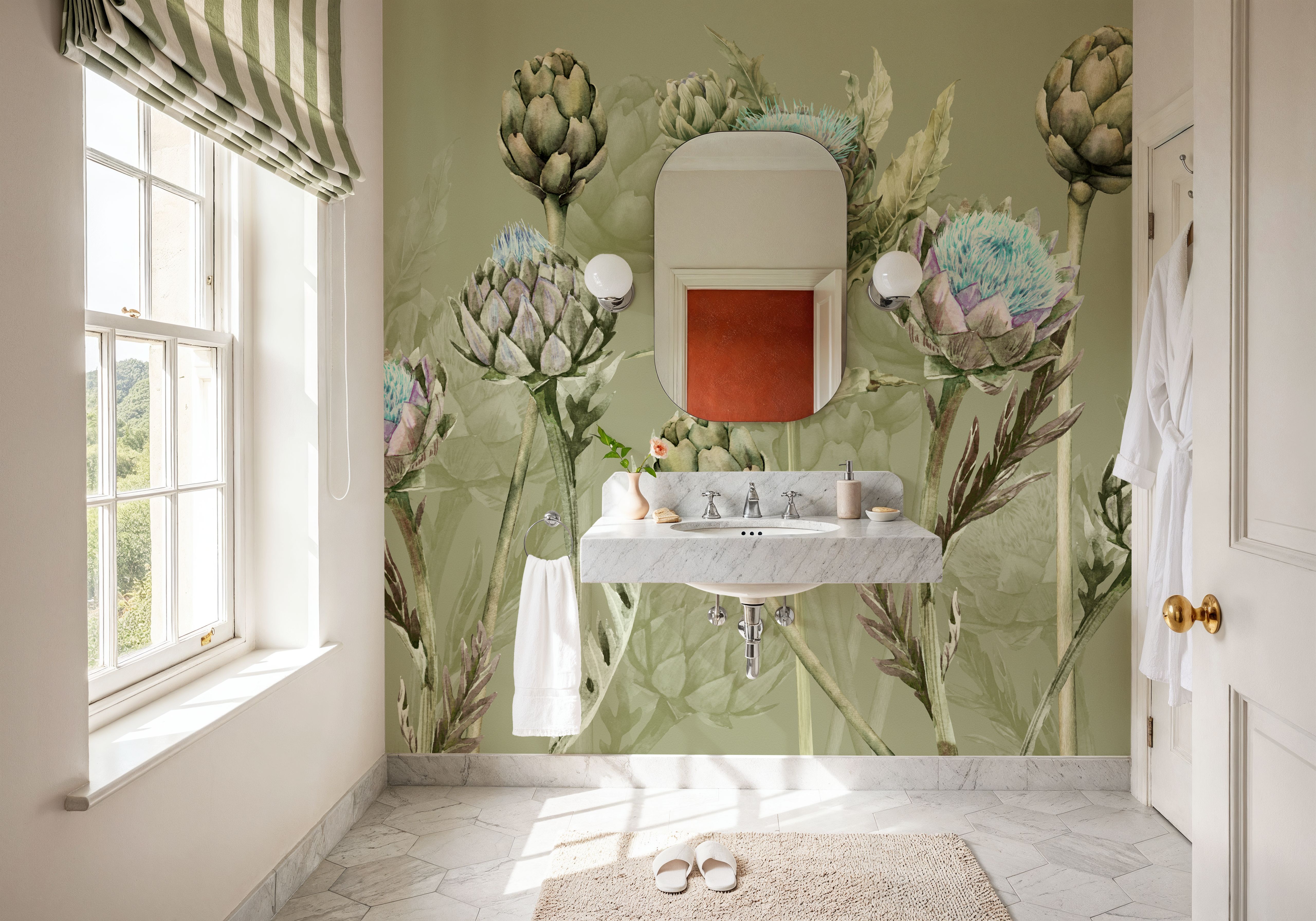 Artichoke Blooms, Pistachio