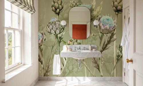 Artichoke Blooms, Pistachio