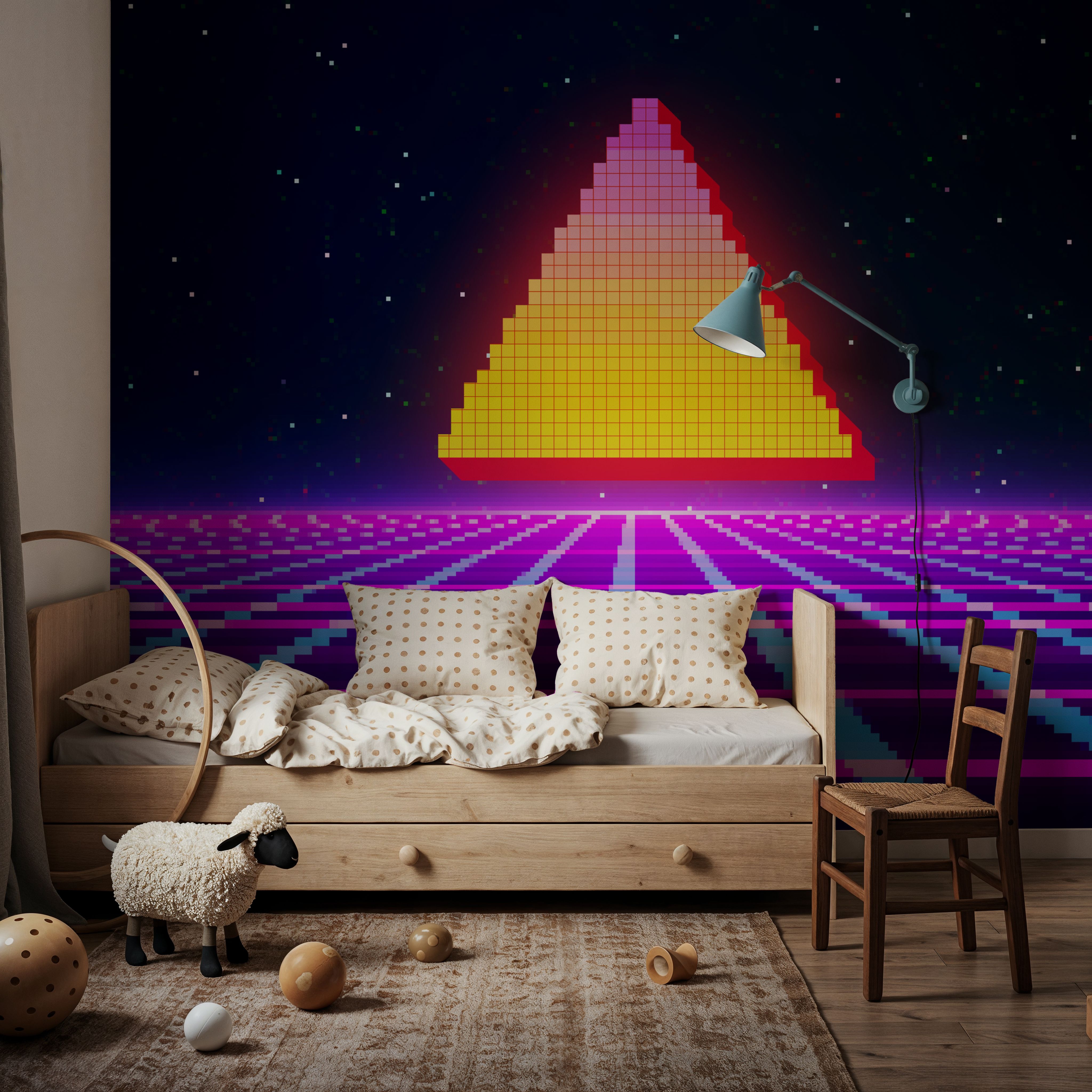 80's Game Pixel Pyramid
