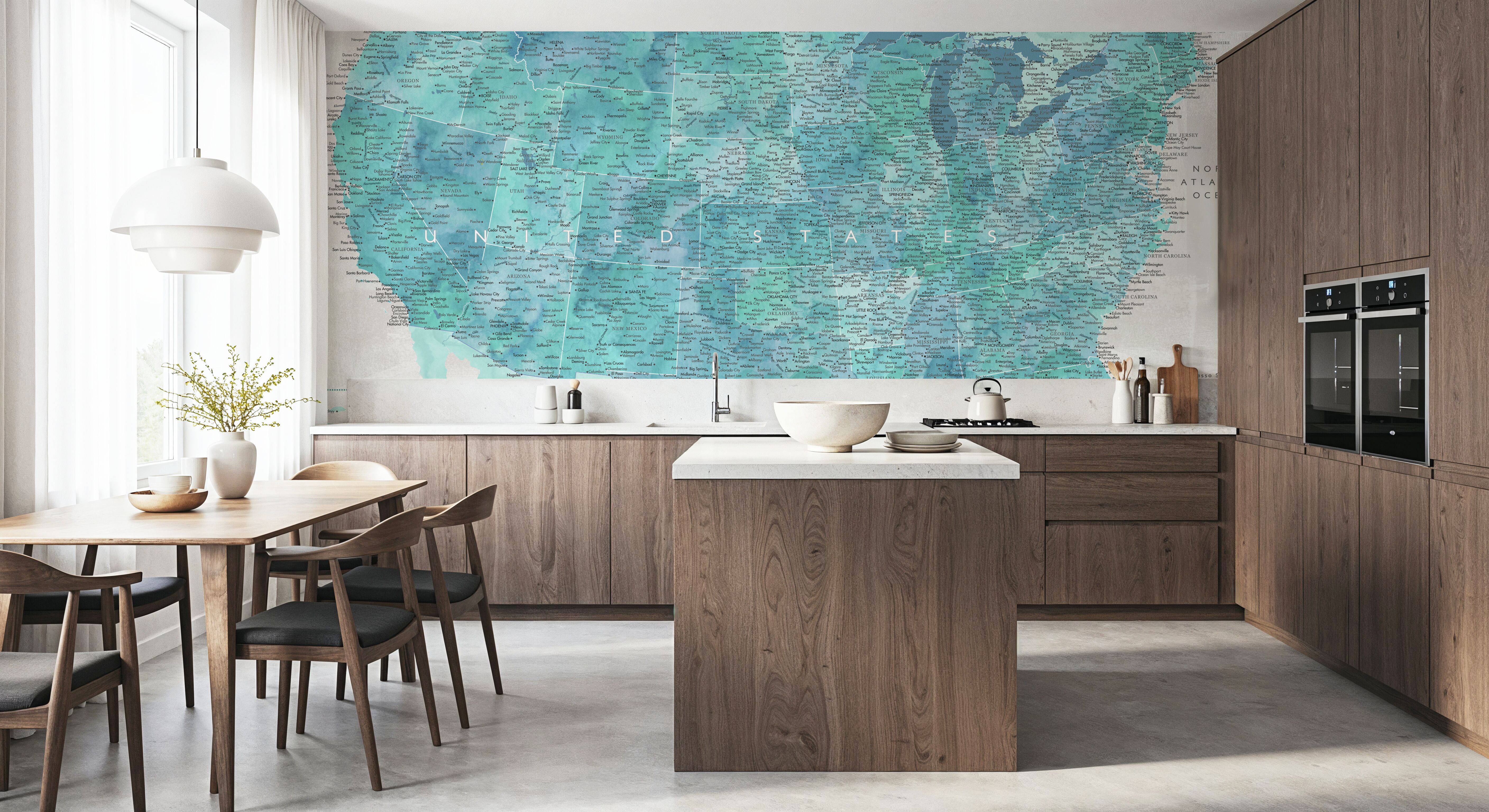US Map Detailed - Harriet