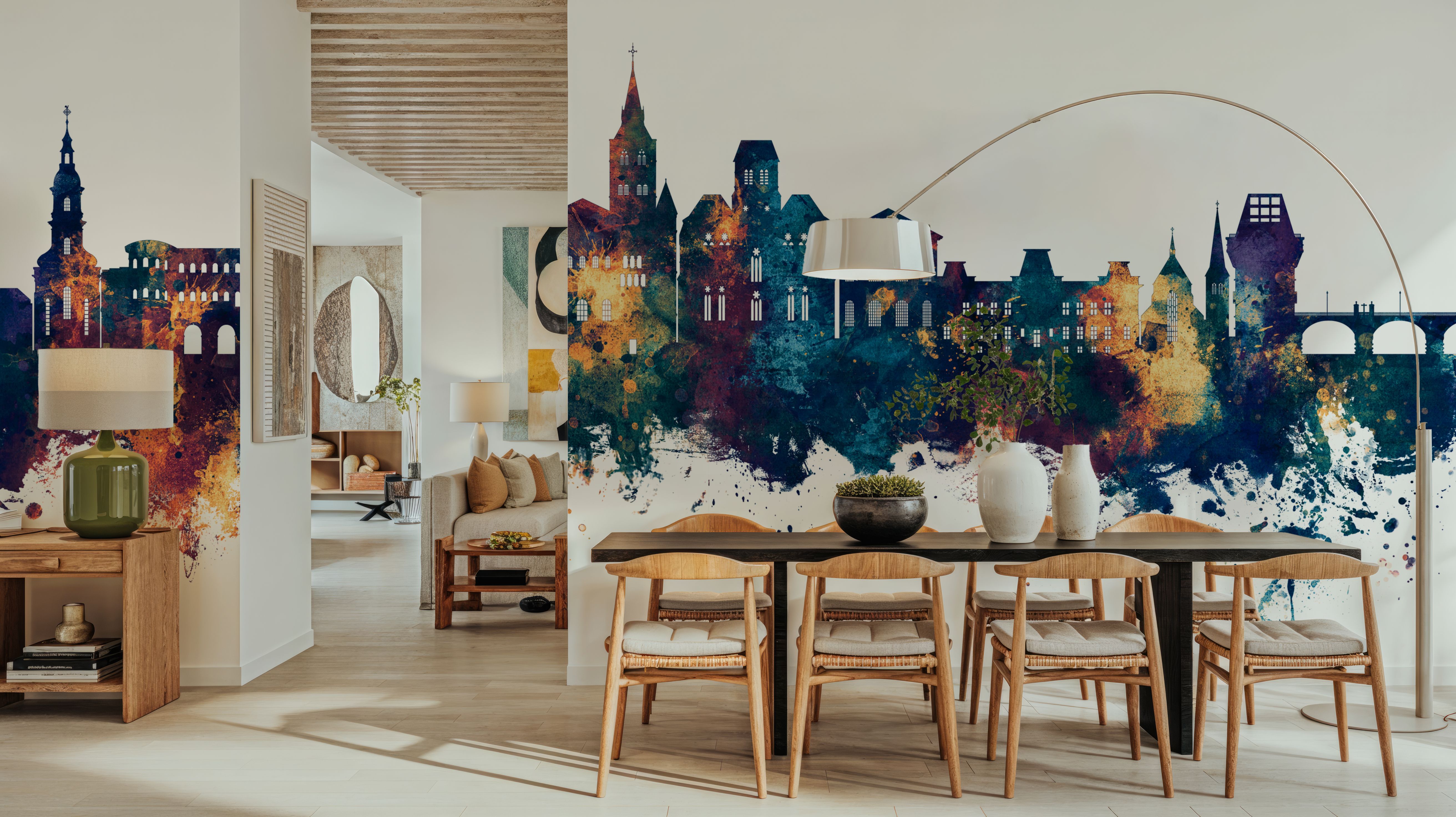 Trier Germany Skyline Blue & Bronze