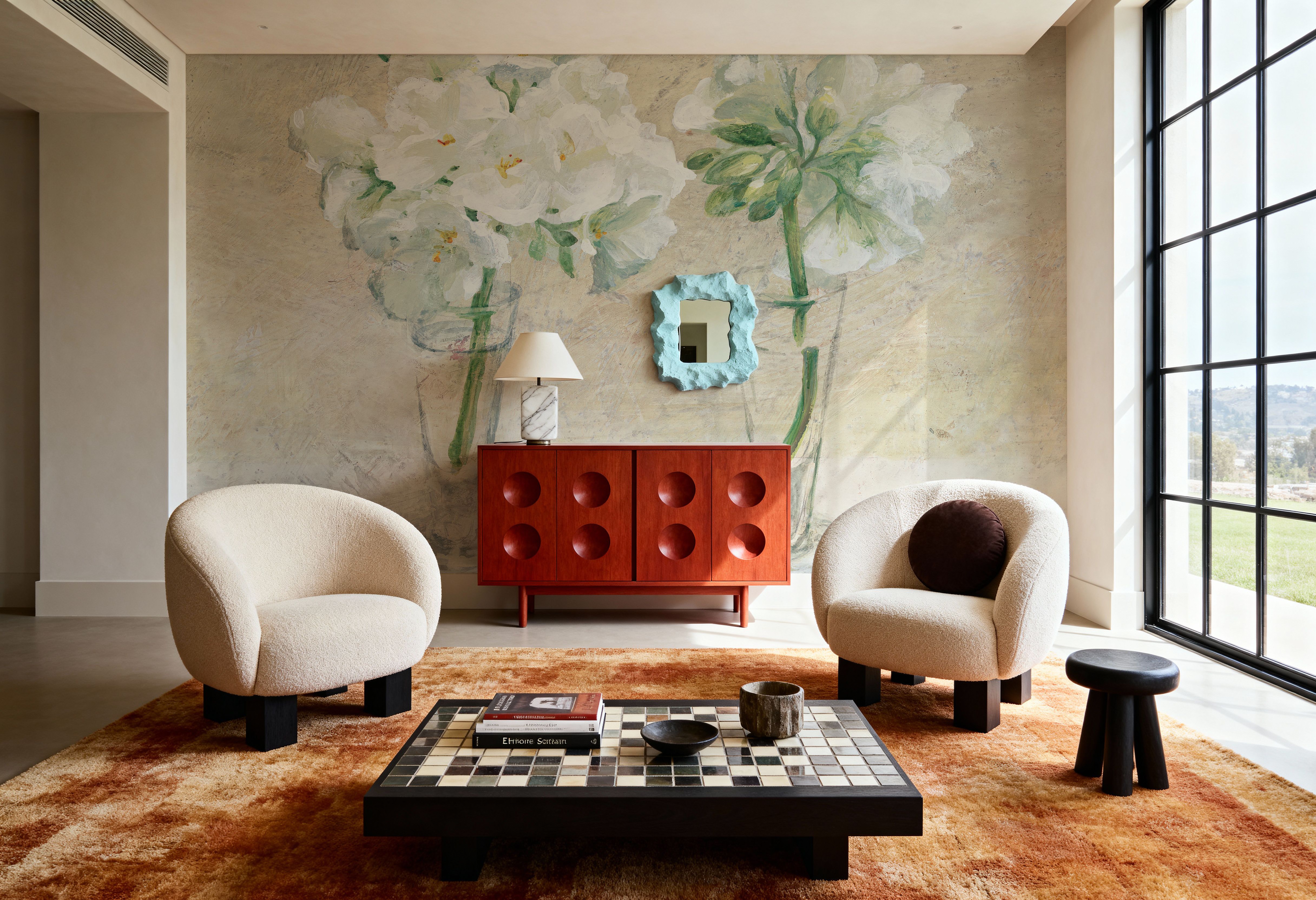 Geraniums in Glasses I Neutral