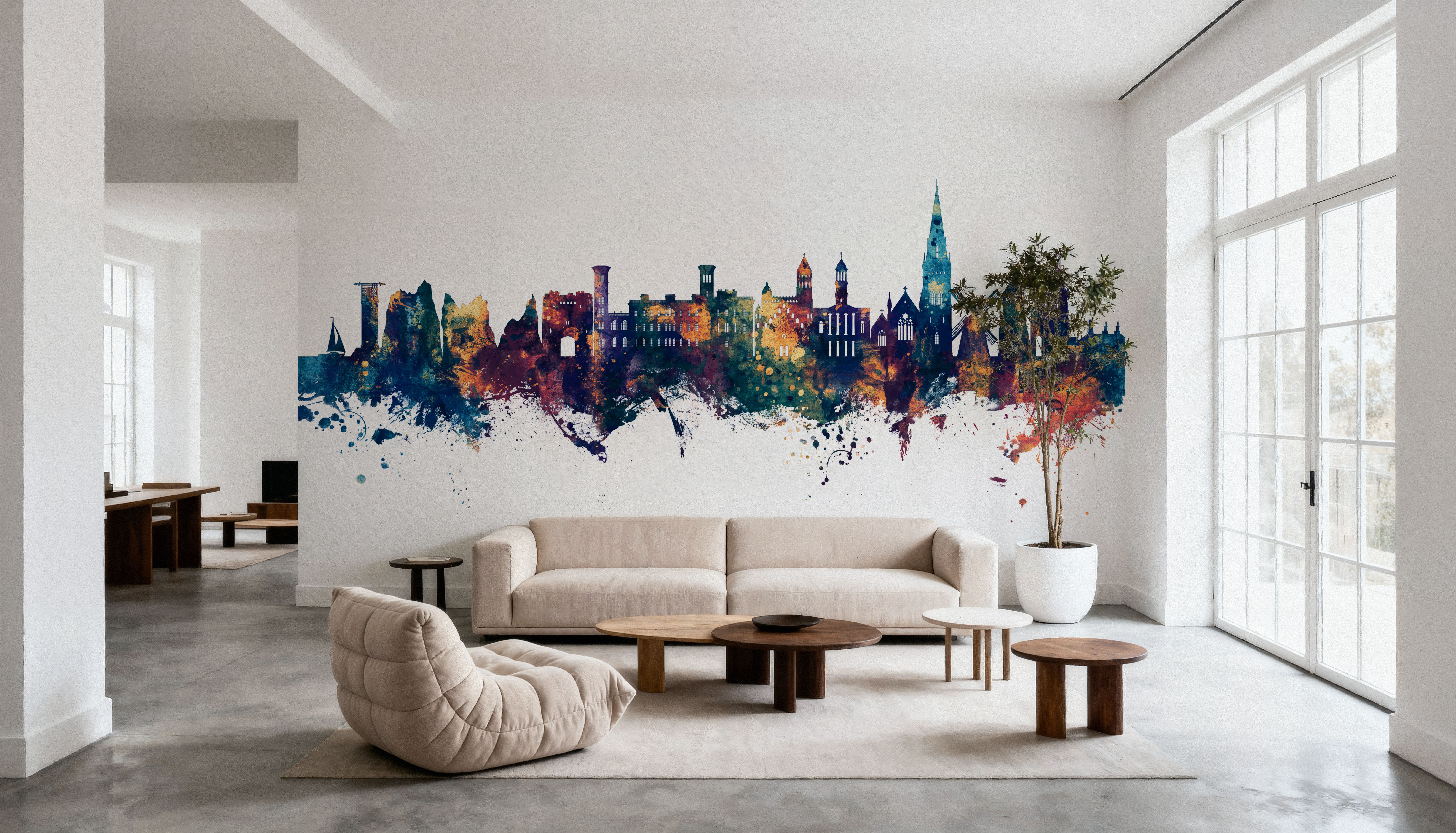 Isle of Wight England Skyline Blue & Bronze