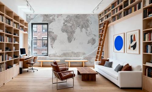 World Map Atlas Gray