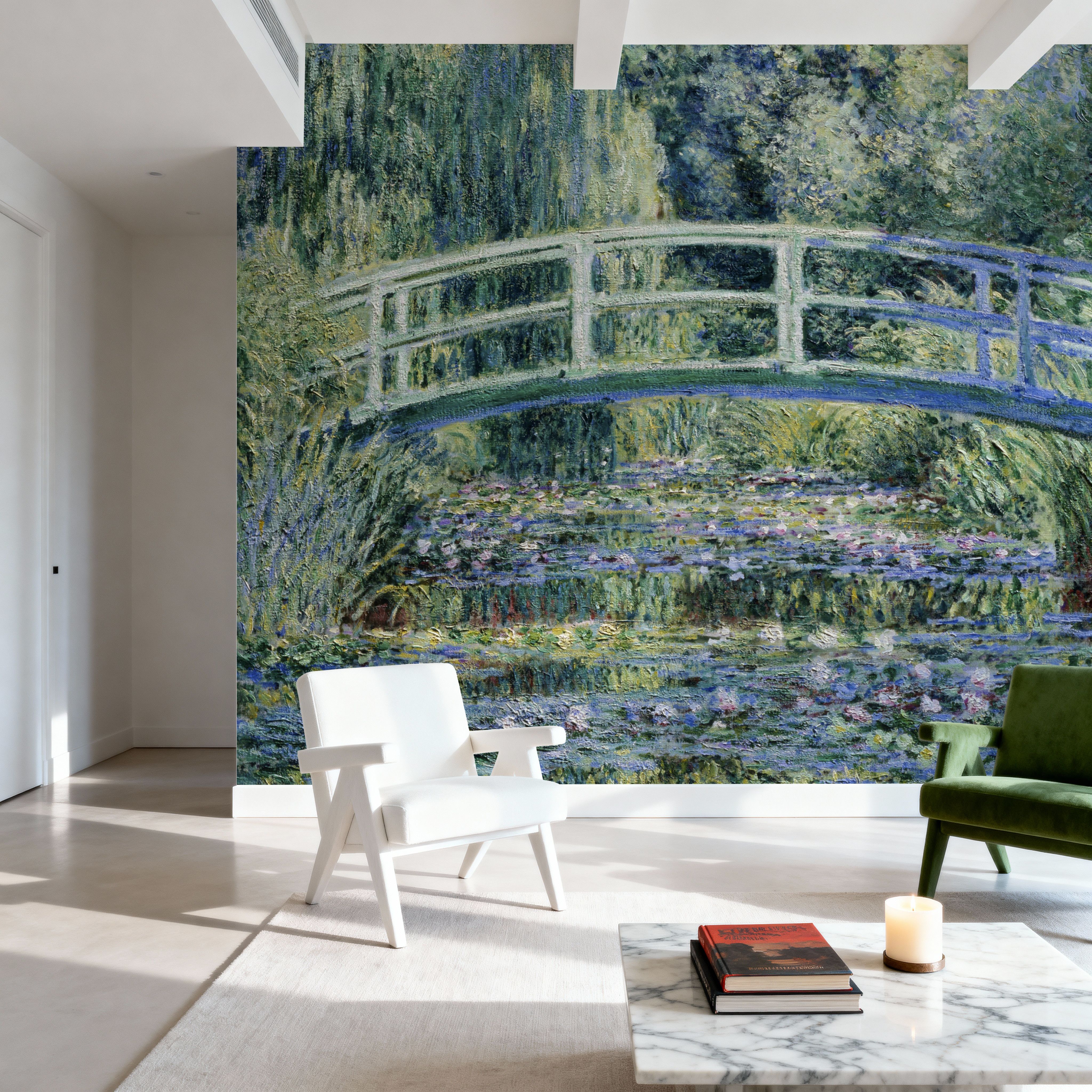 Water Lilies and Japanese Bridge