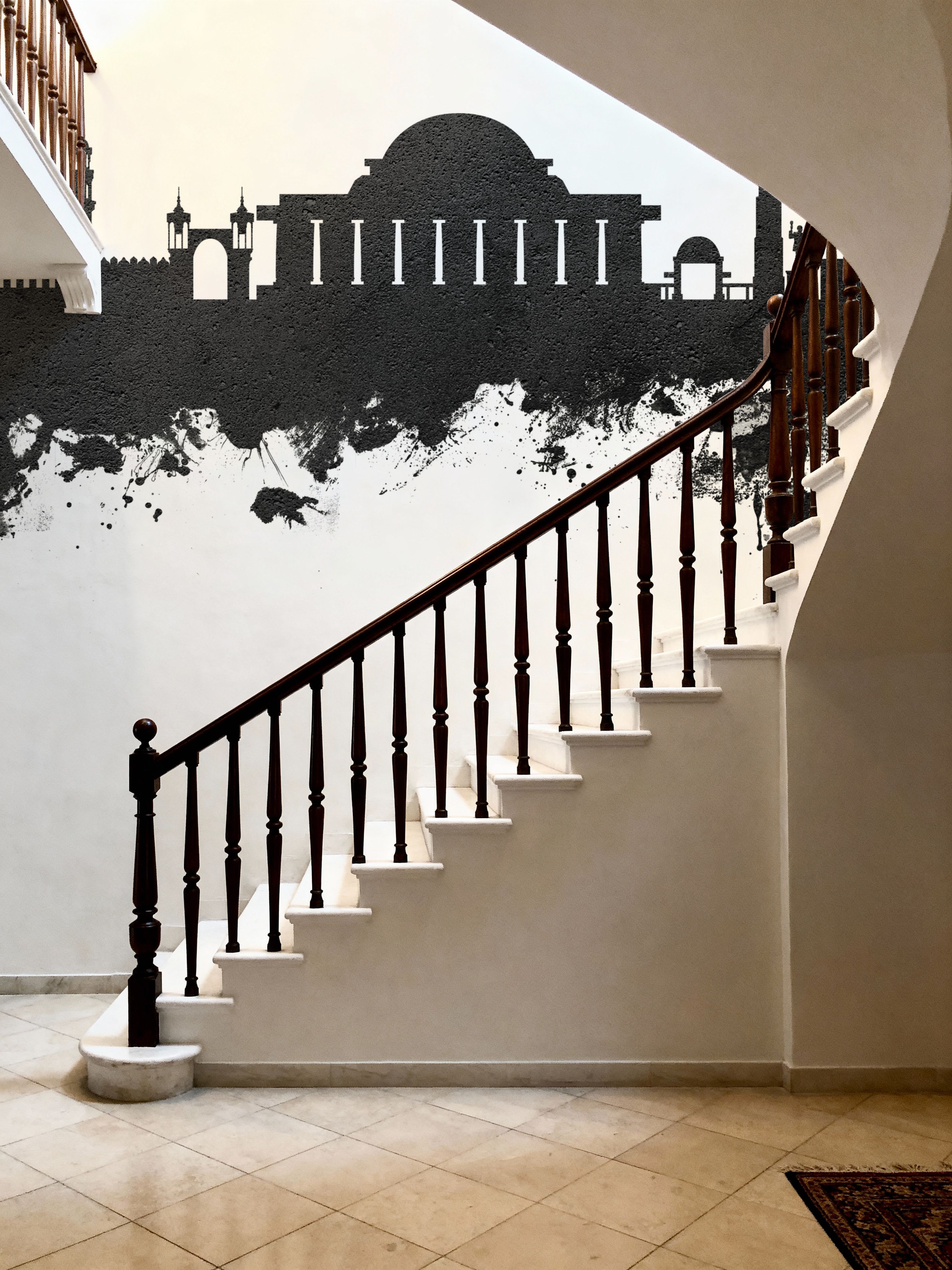 Lilongwe Malawi Skyline Black & White