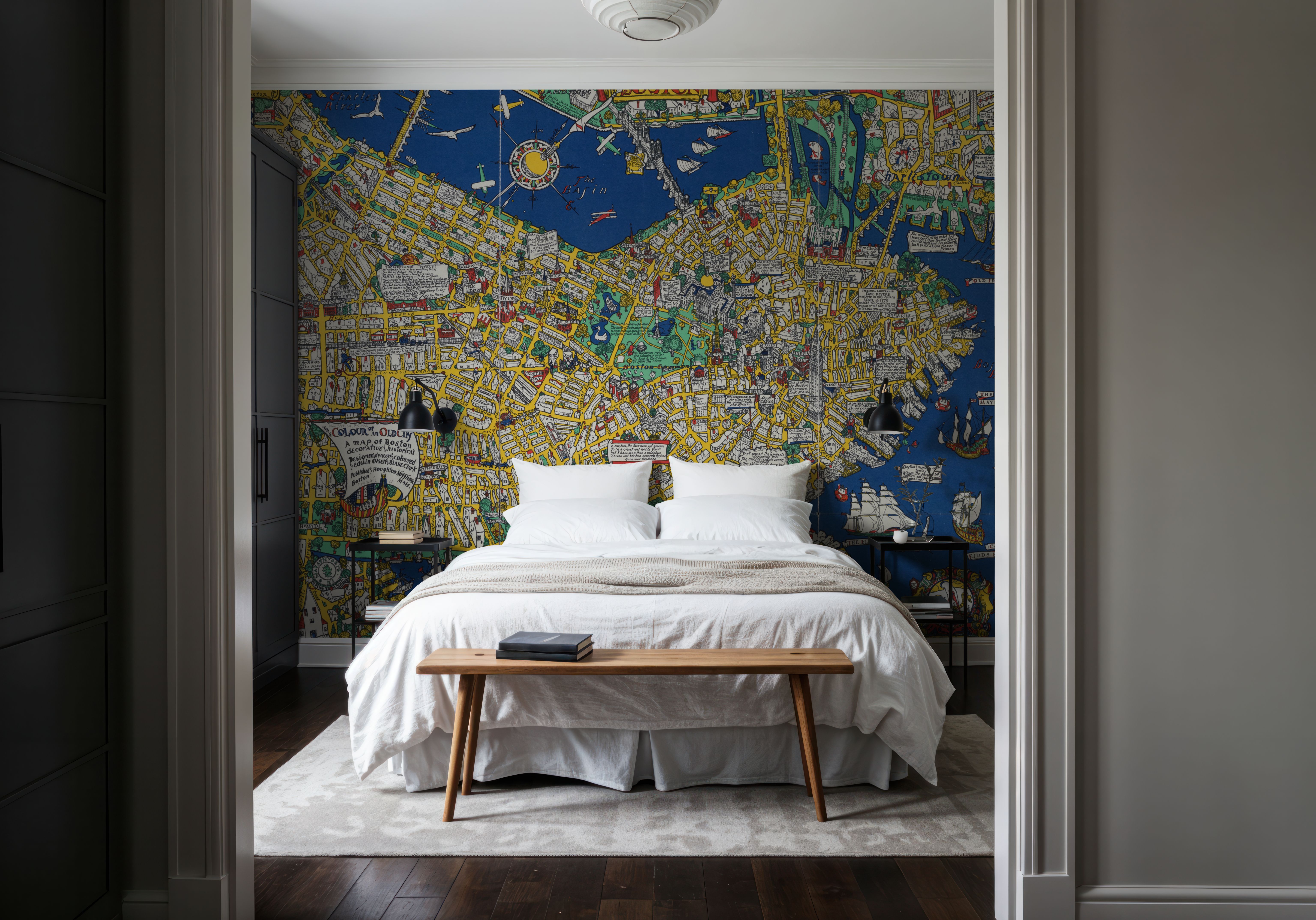 Decorative Boston Map