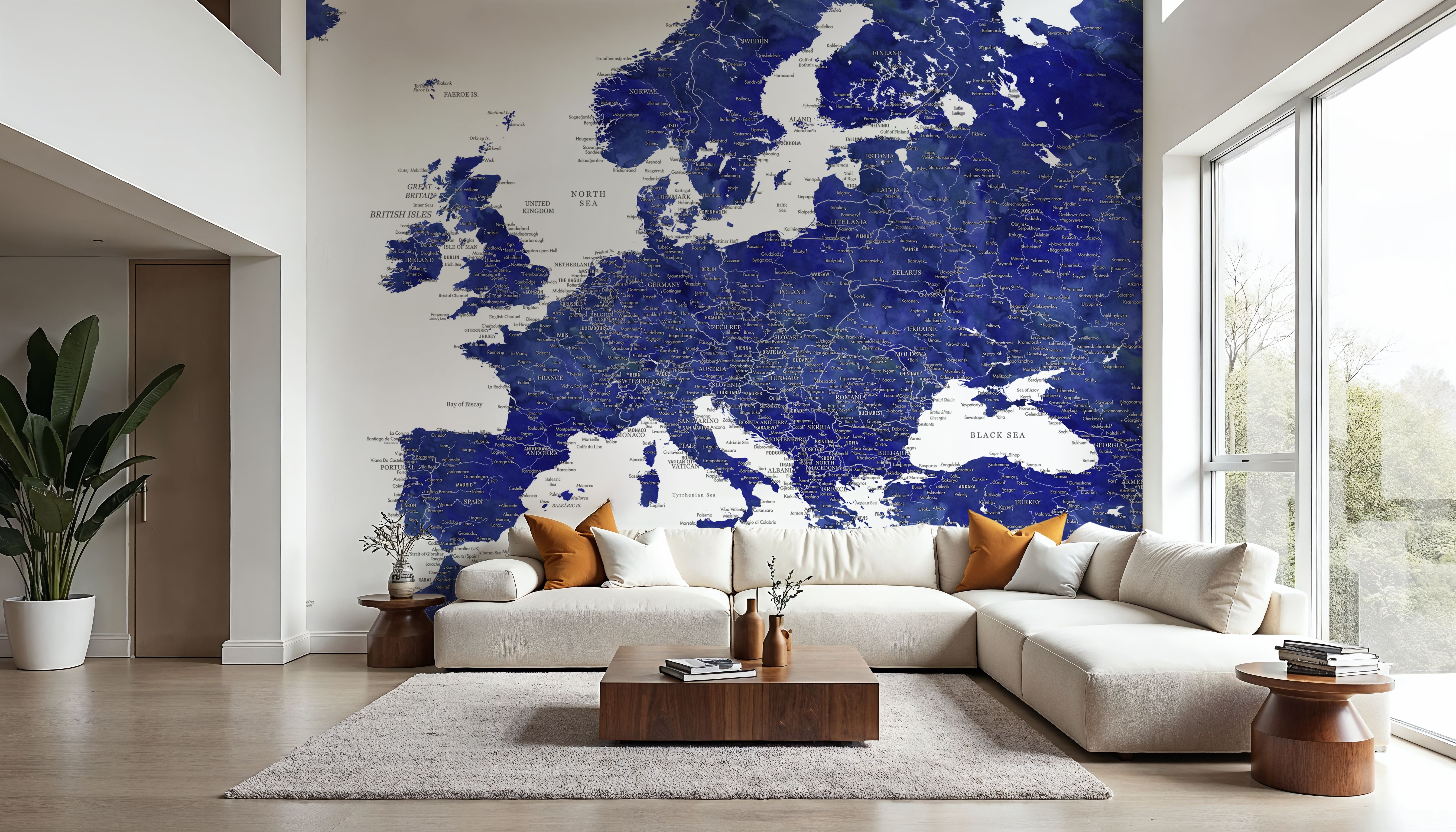 Europe Map Detailed - Emery