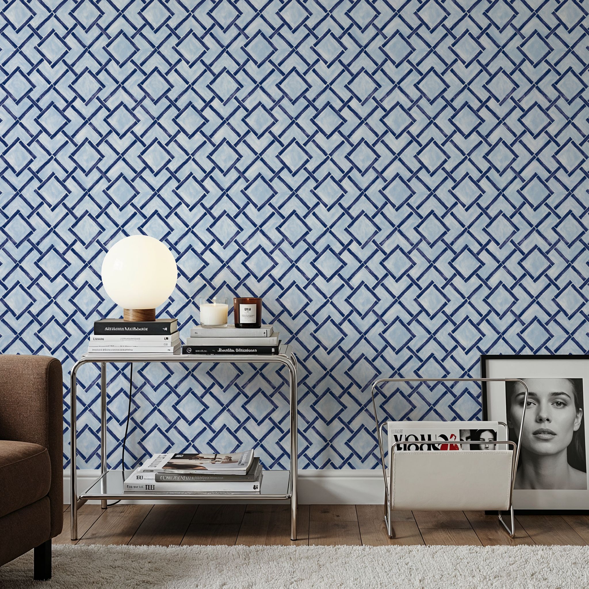 Laying Out Light Blue, Wallpaper