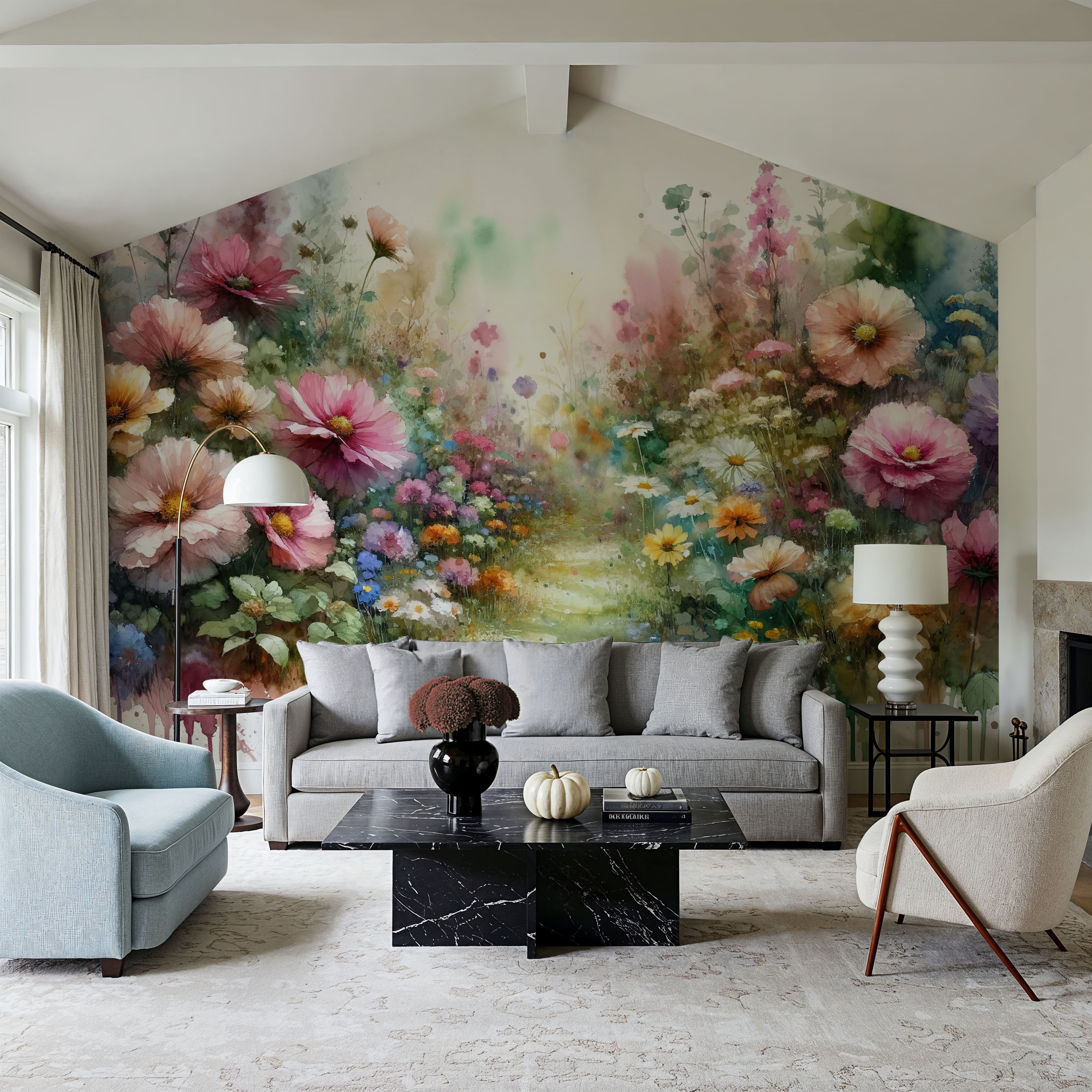 Flower Garden Watercolor