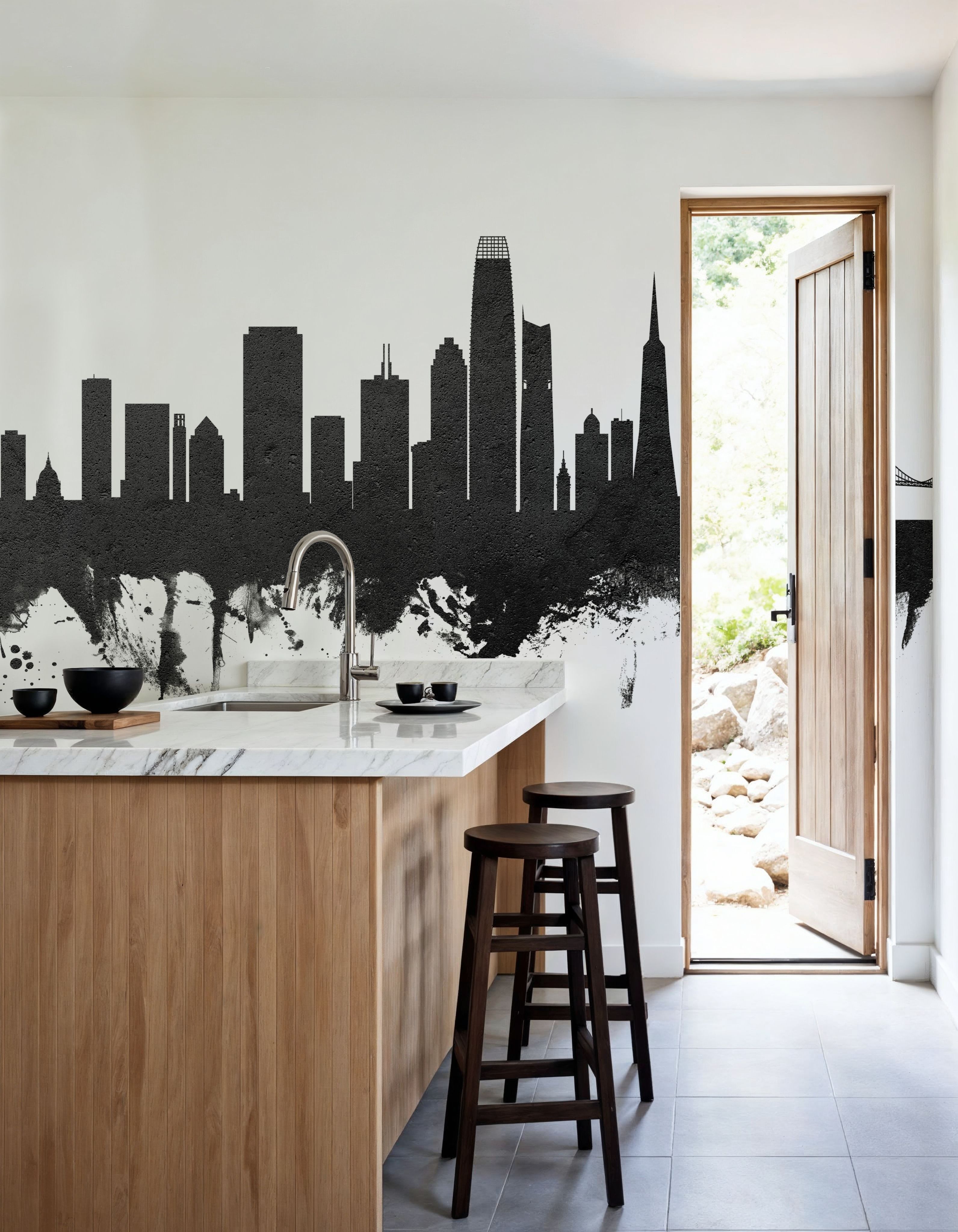 San Francisco Skyline Black & White