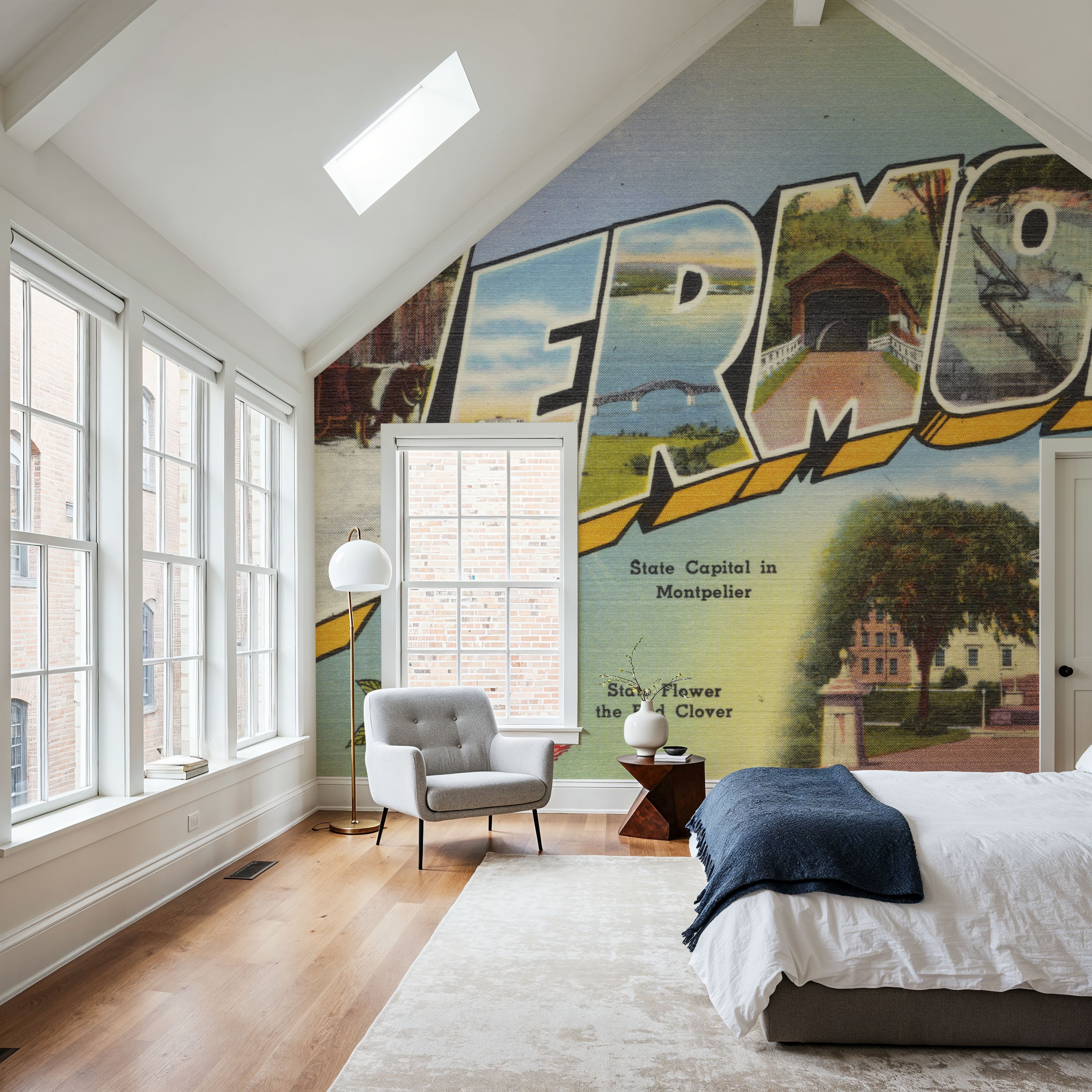 Greetings from Vermont State - Screenprint Postcard