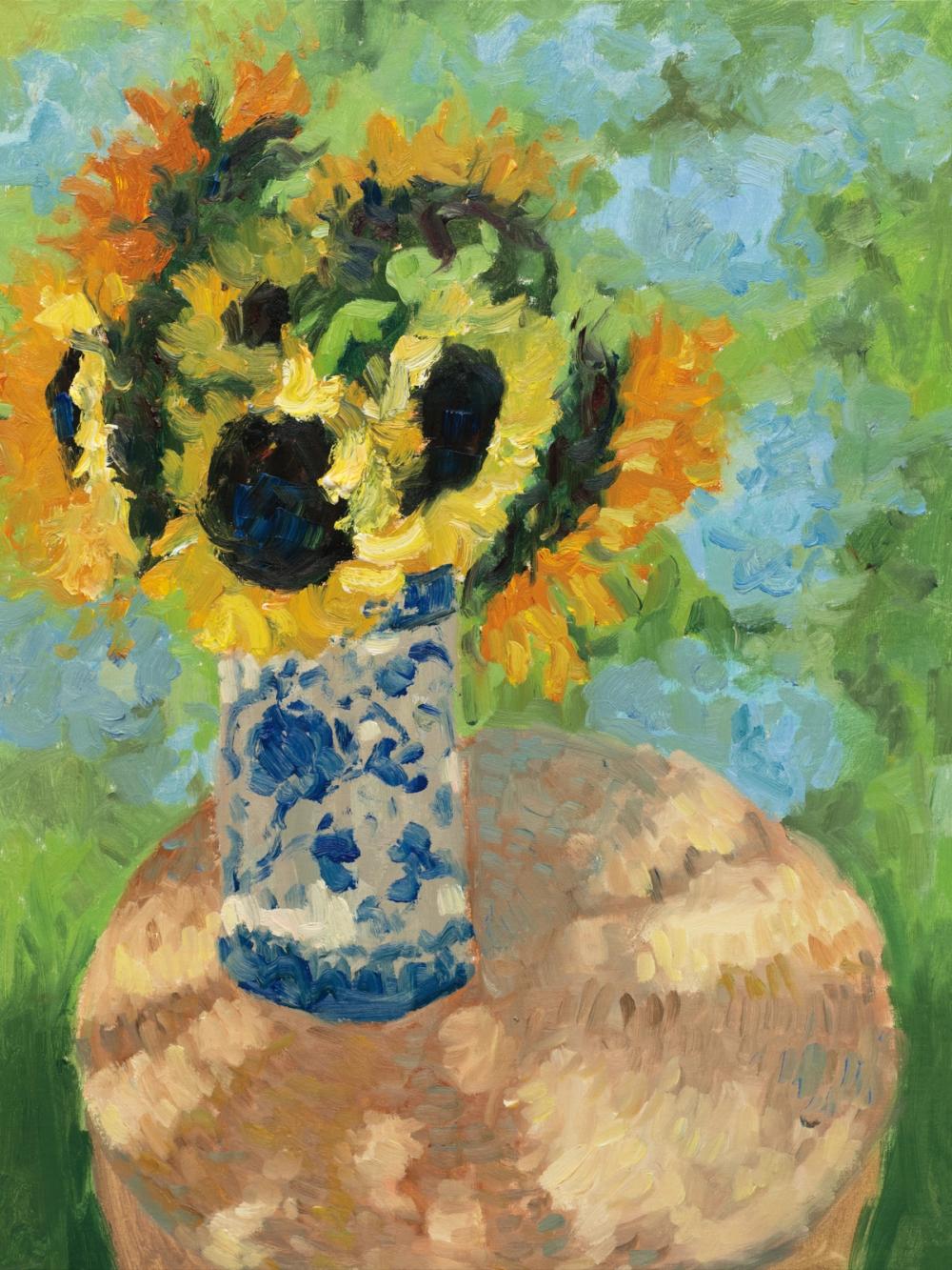 Sunflowers and Hydrangeas