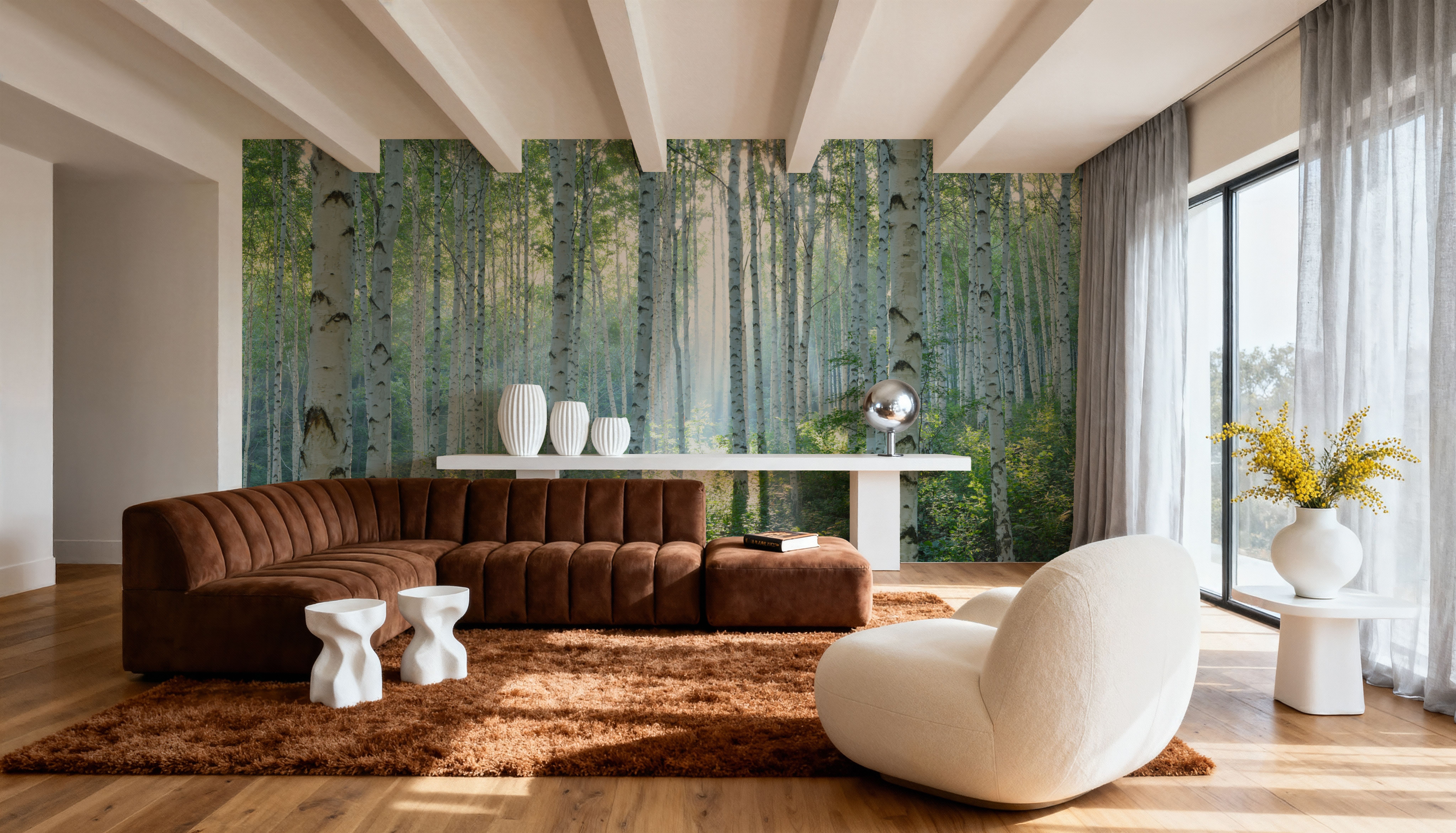 Peaceful Birch Woods