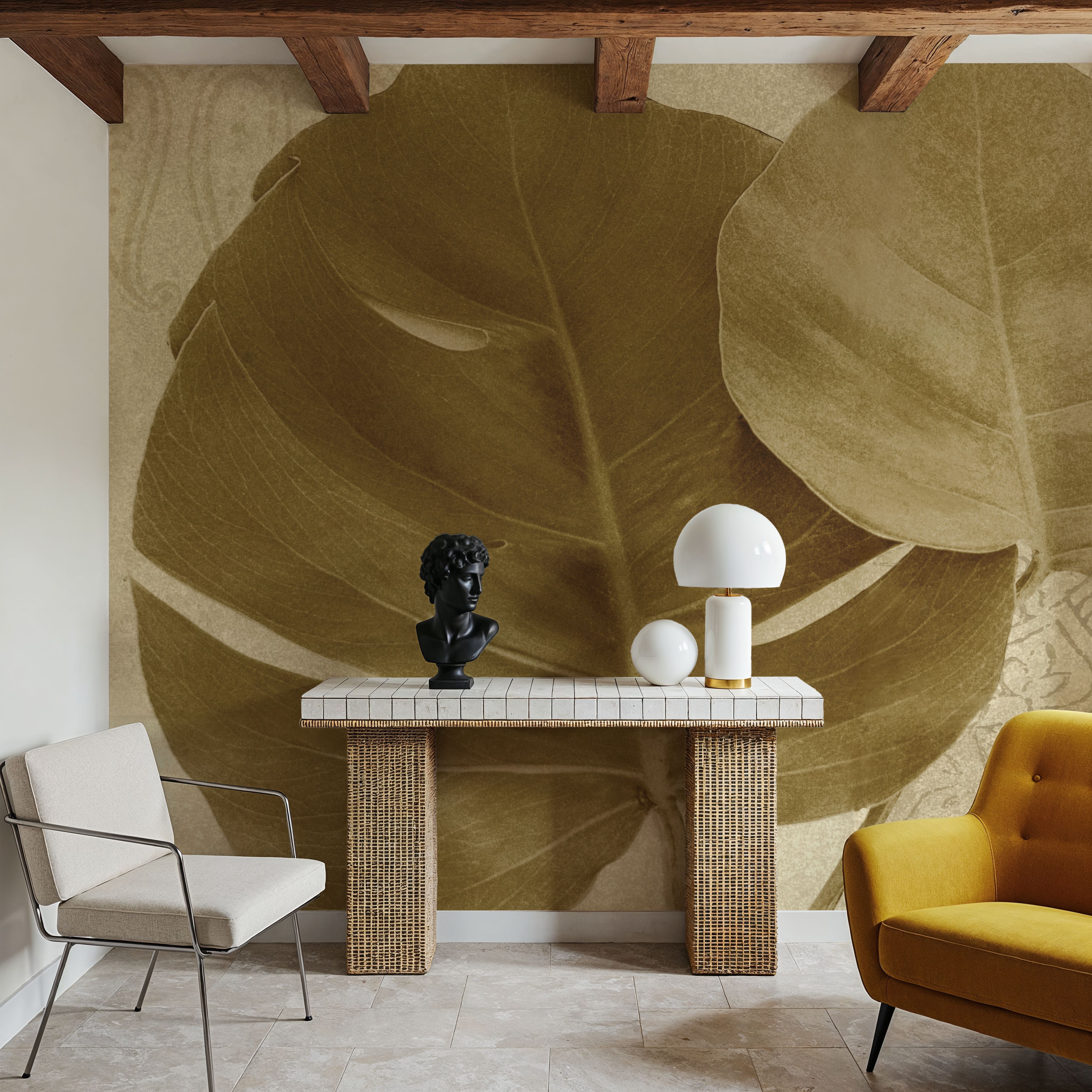 Ornate Monstera Leaf II