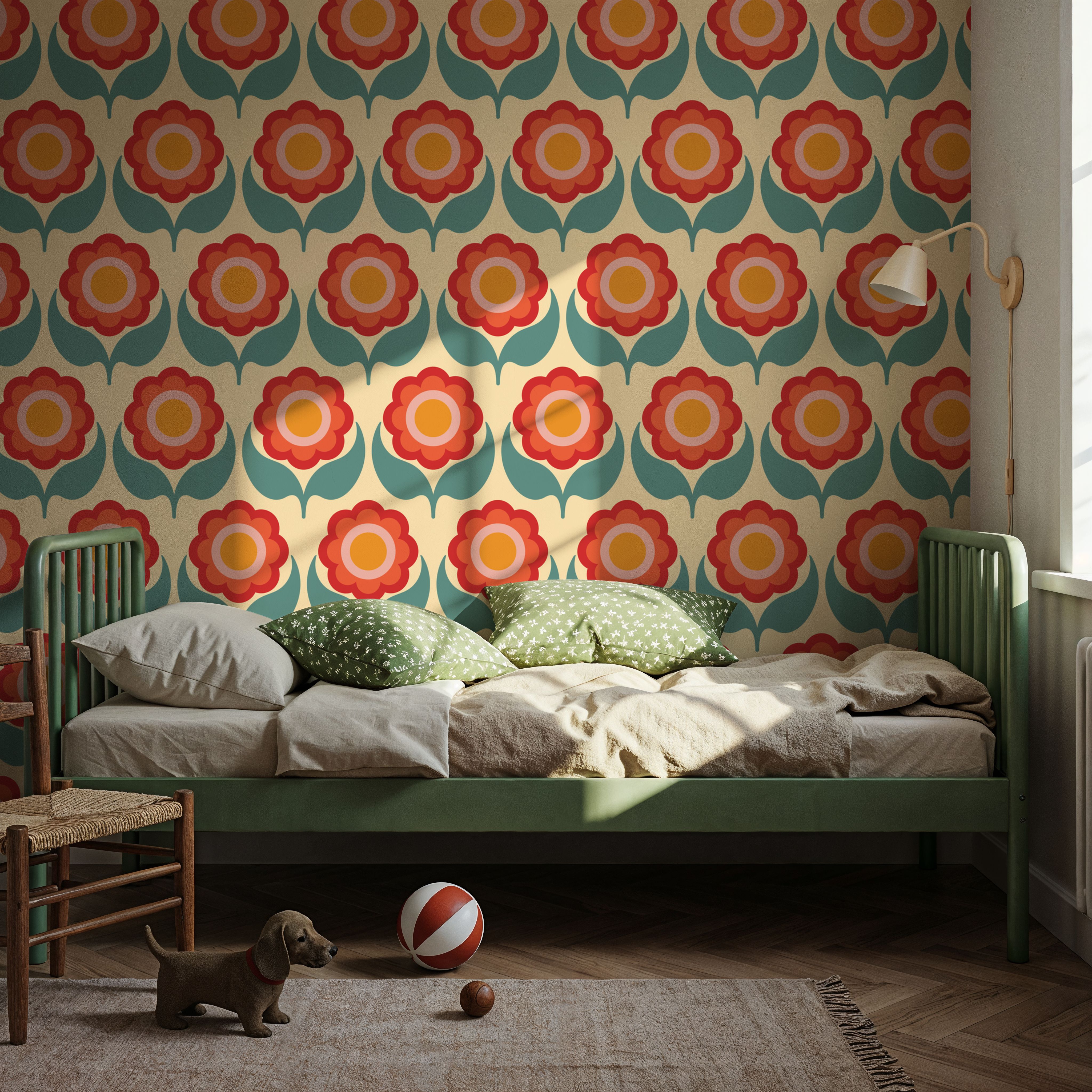 70's Fun Flowers, Bright