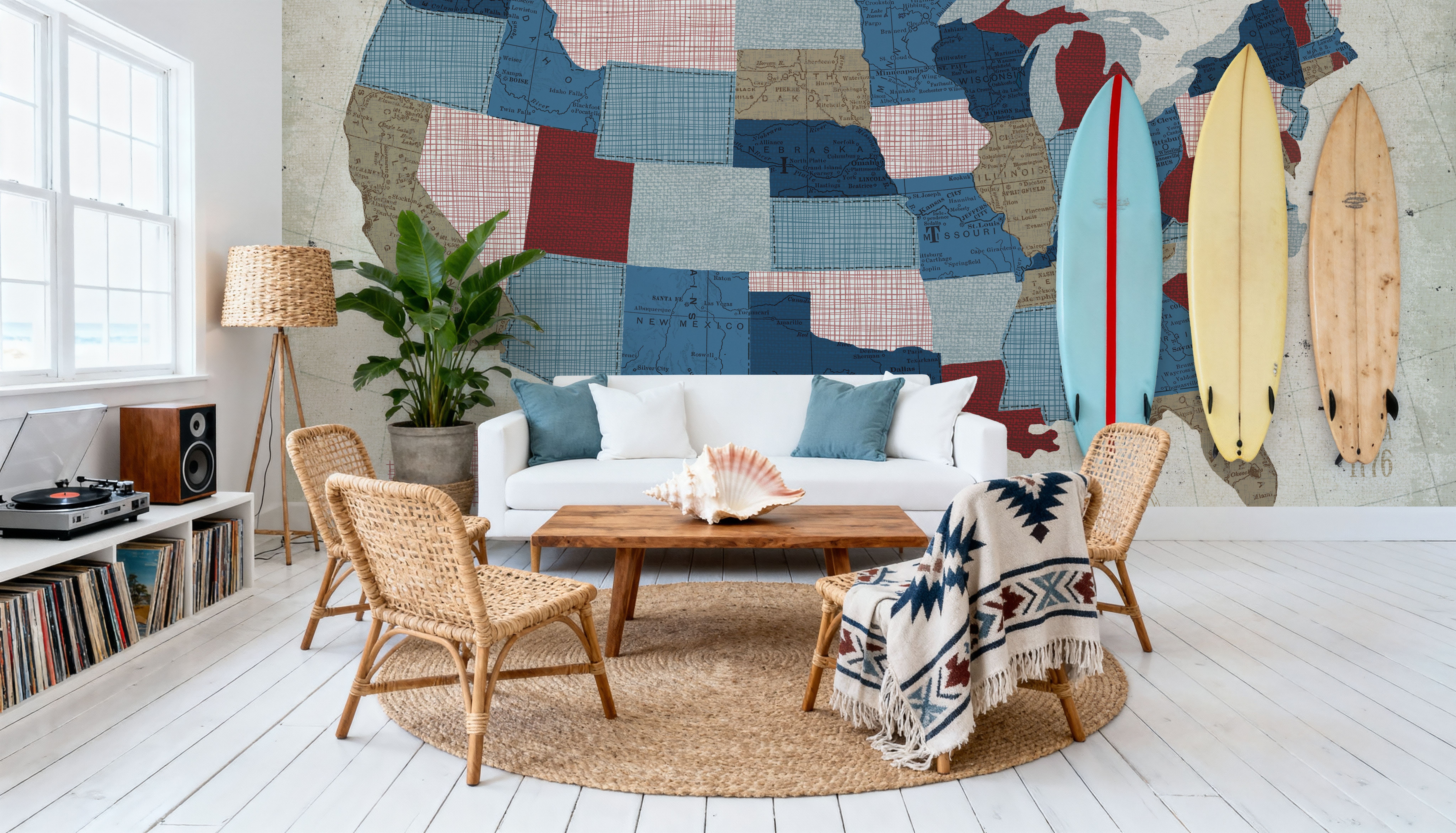 USA Modern Vintage Blue