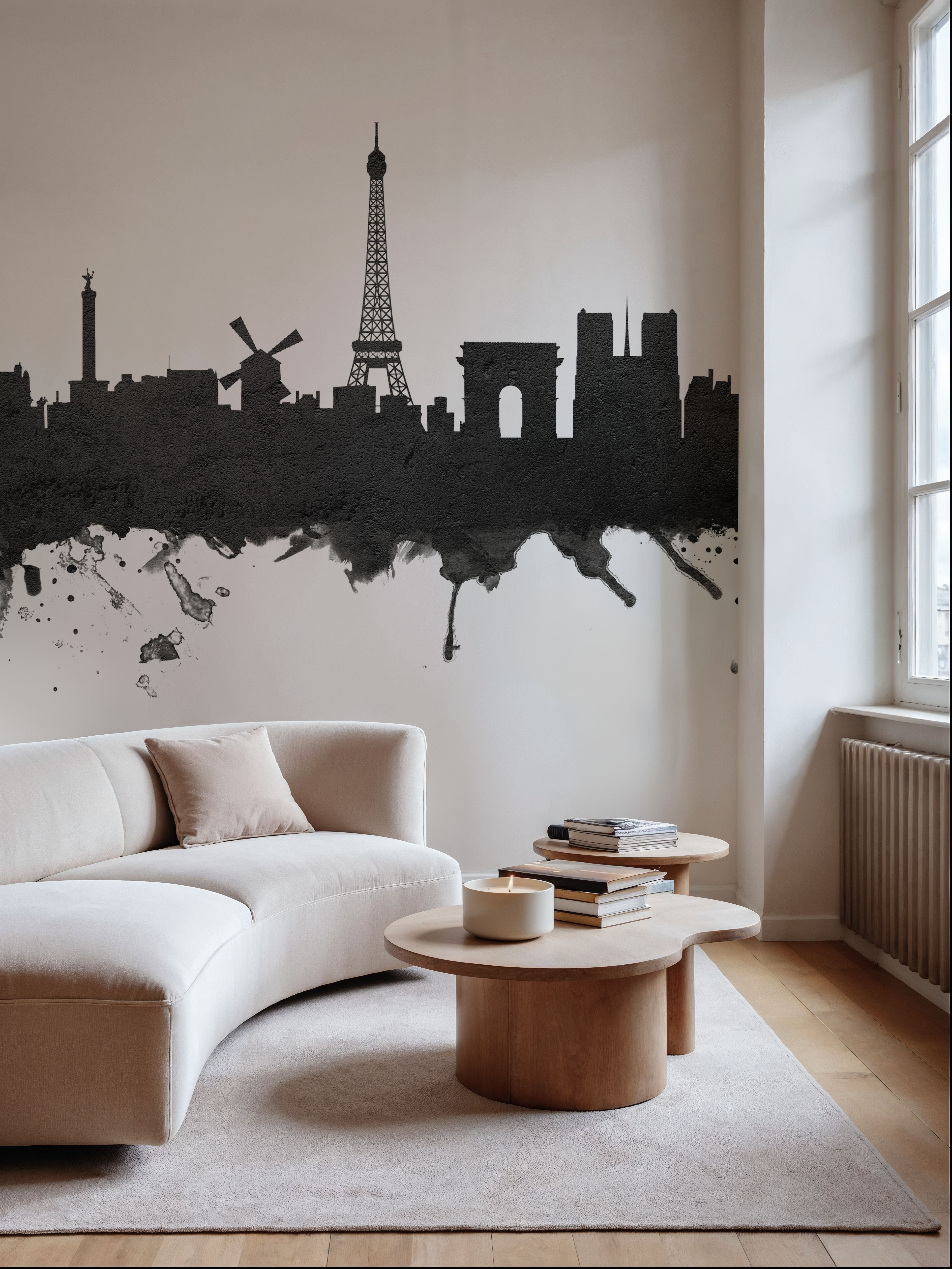 Paris Skyline Black & White