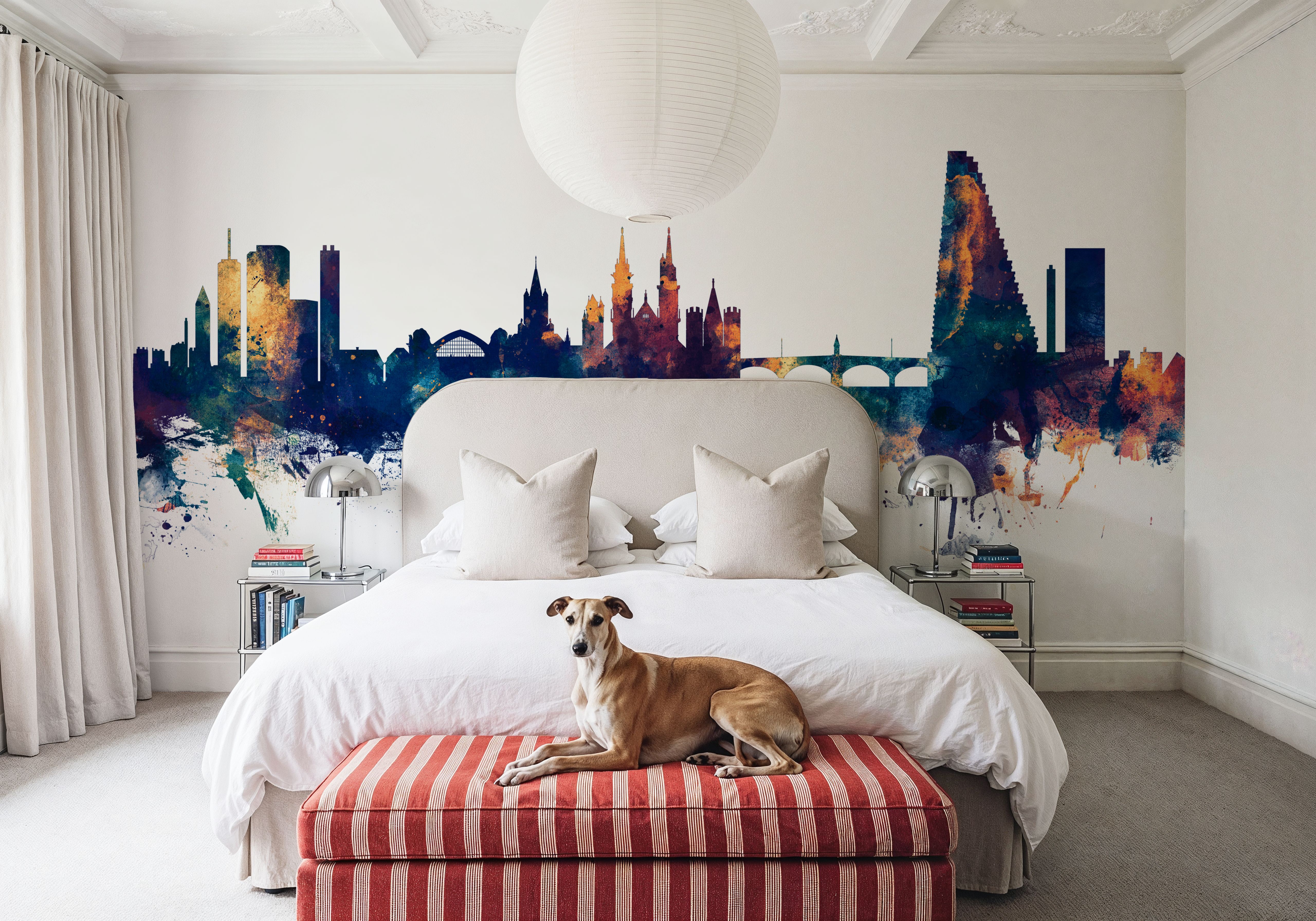 Basel Switzerland Skyline Blue & Bronze