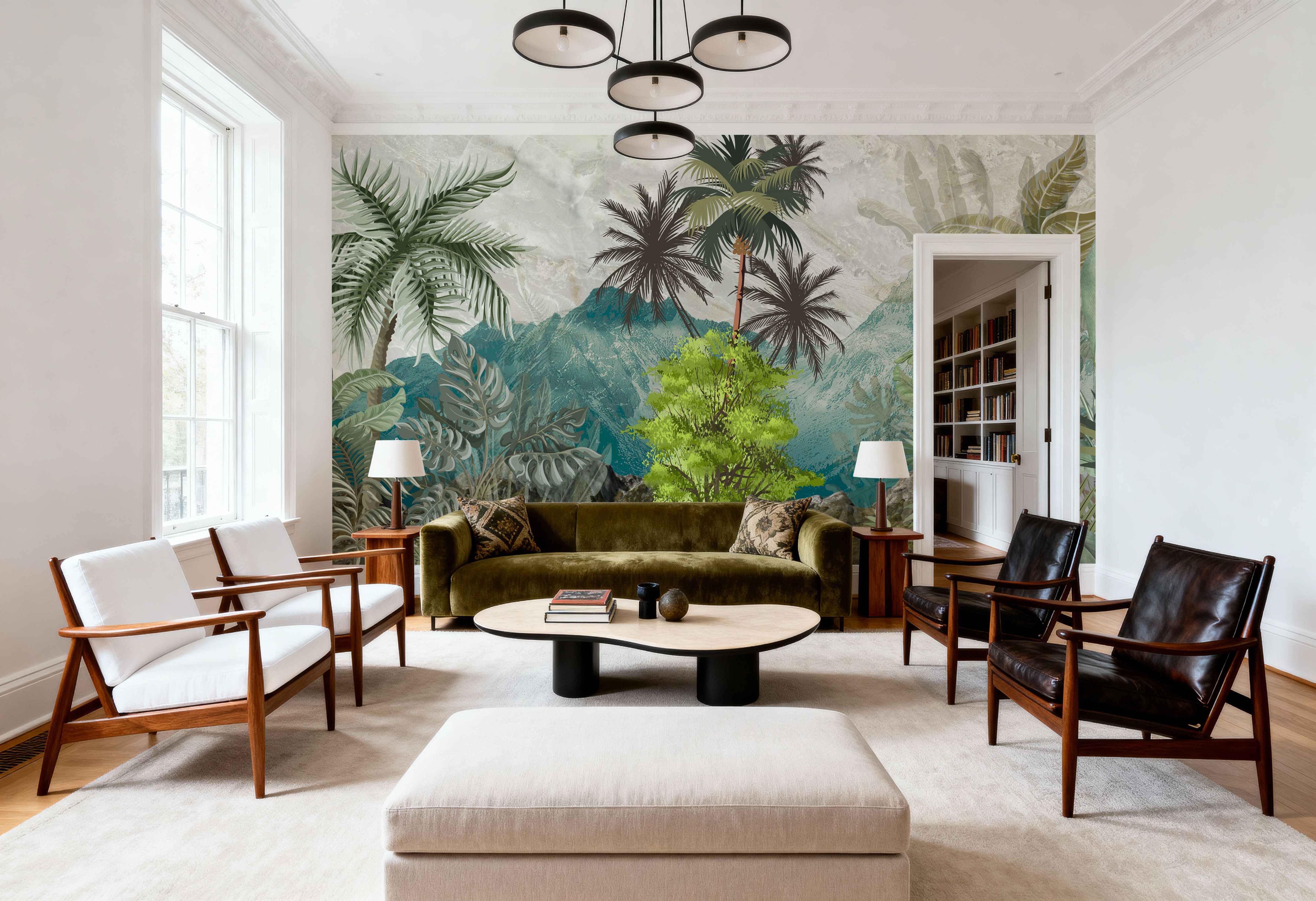 Banana Trees Sketching, Wallpaper