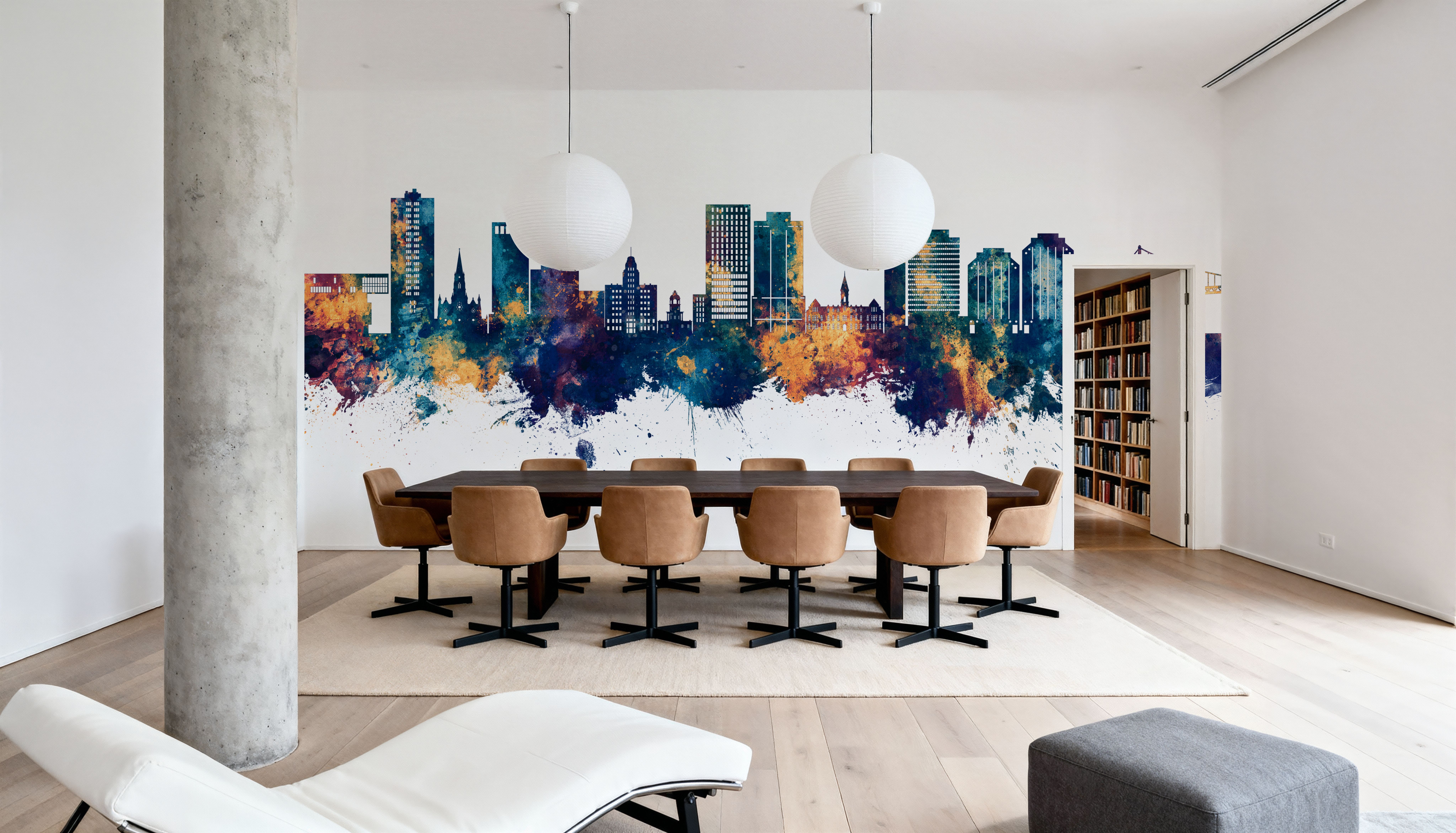 Halifax Canada Skyline Blue & Bronze