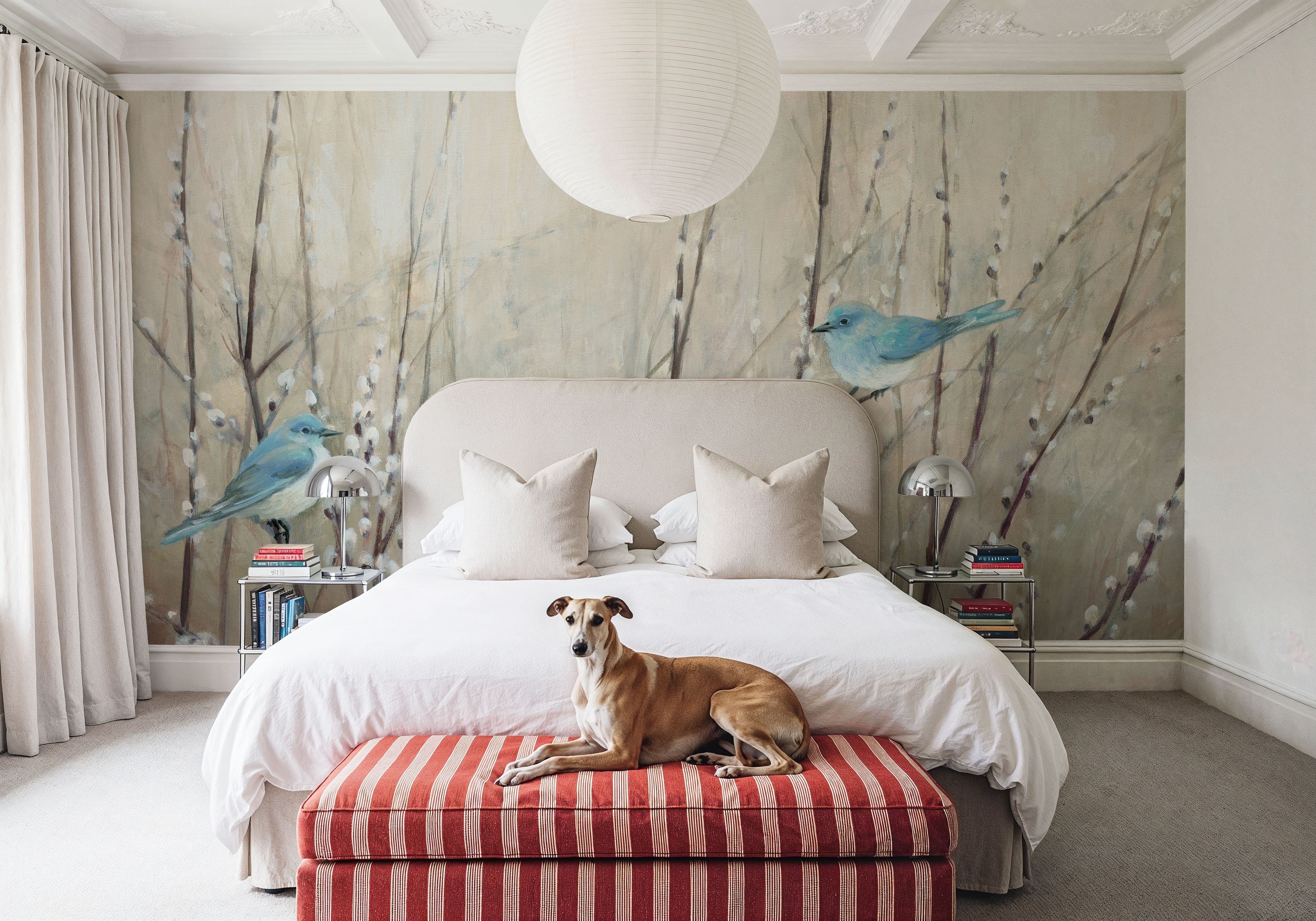 Pretty Birds Neutral, Wallpaper