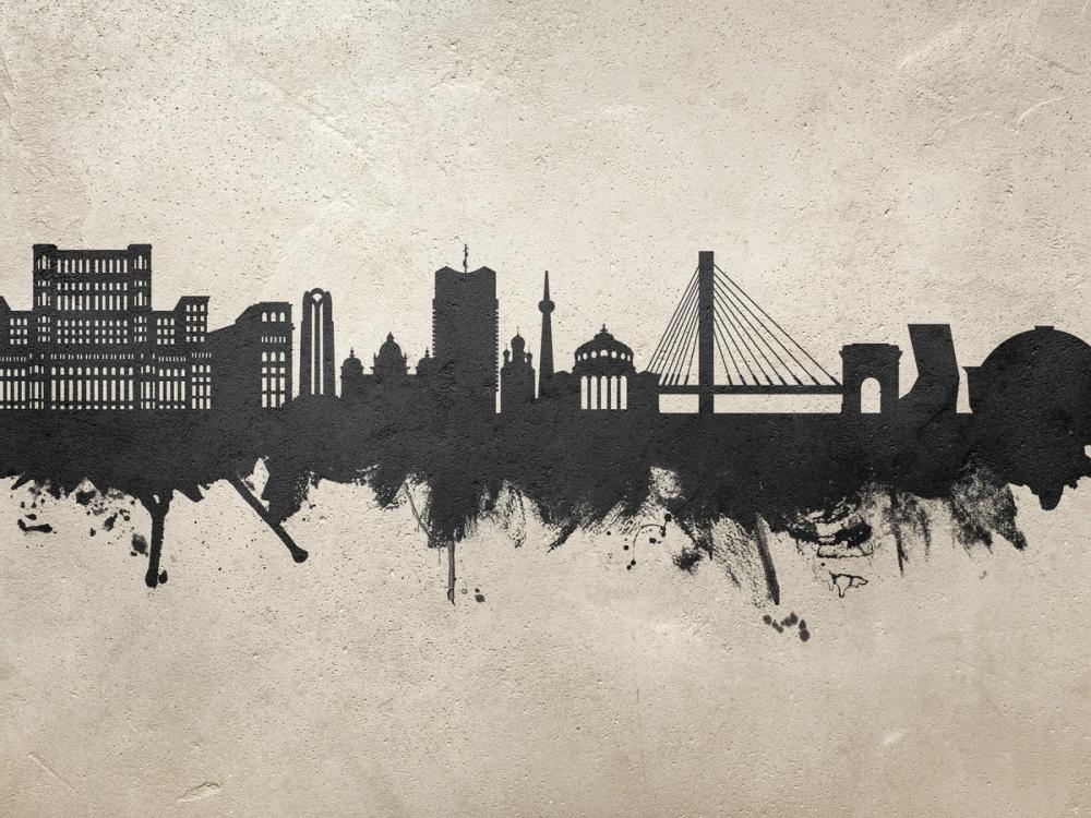 Bucharest Romania Skyline Concrete