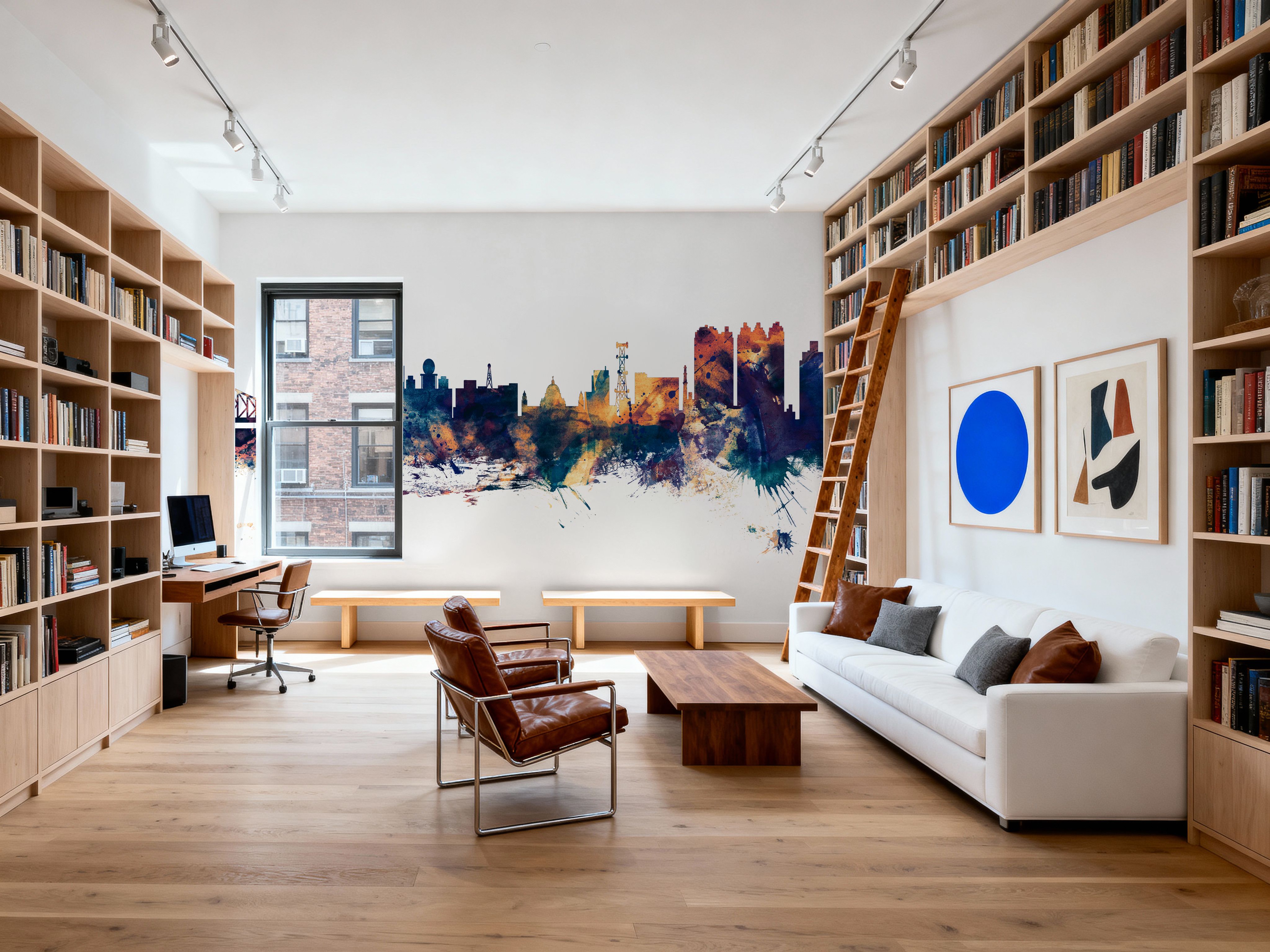 Kolkata (Calcutta) India Skyline Blue & Bronze