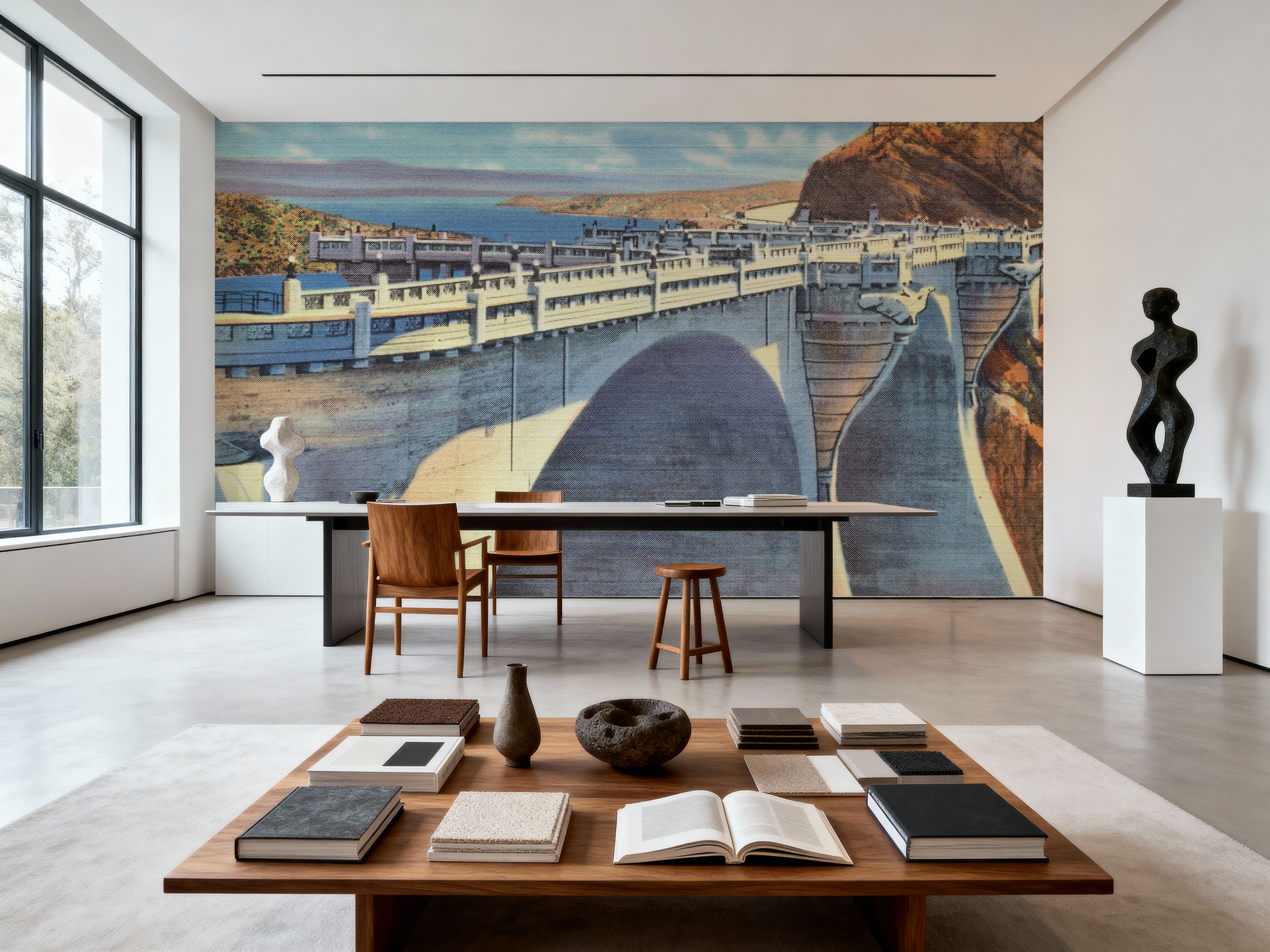 Greetings from teh Dam - Screenprint Postcard