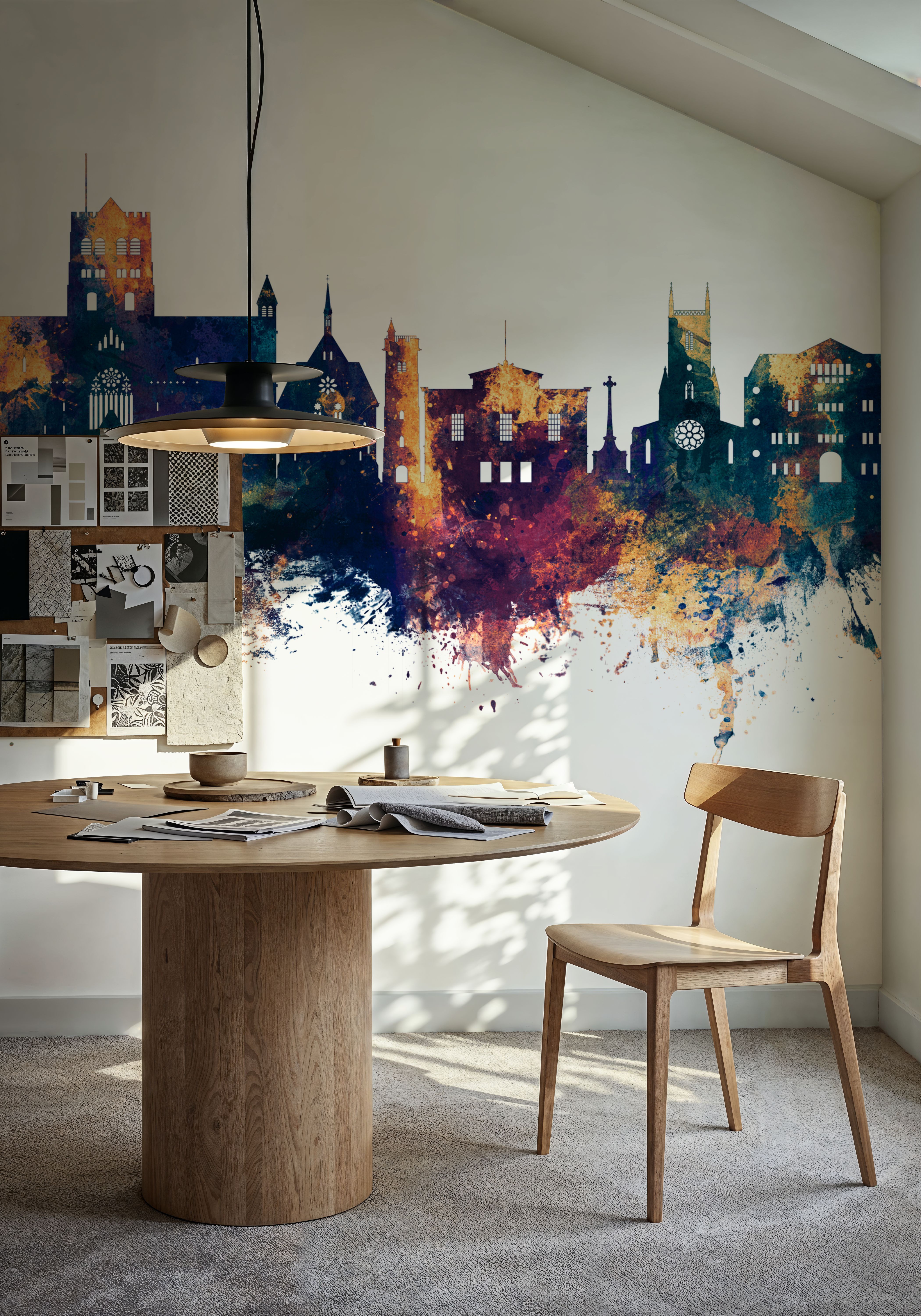 St Albans England Skyline Blue & Bronze