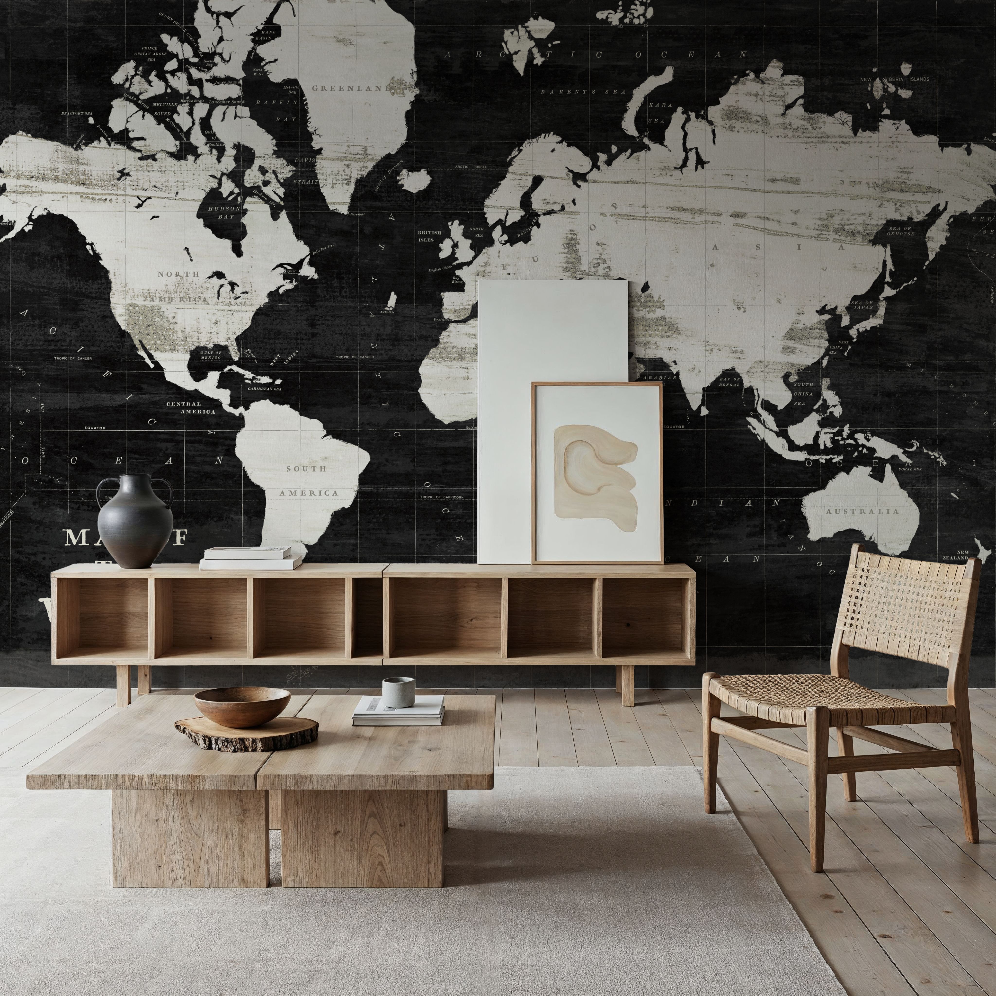 World Map Black