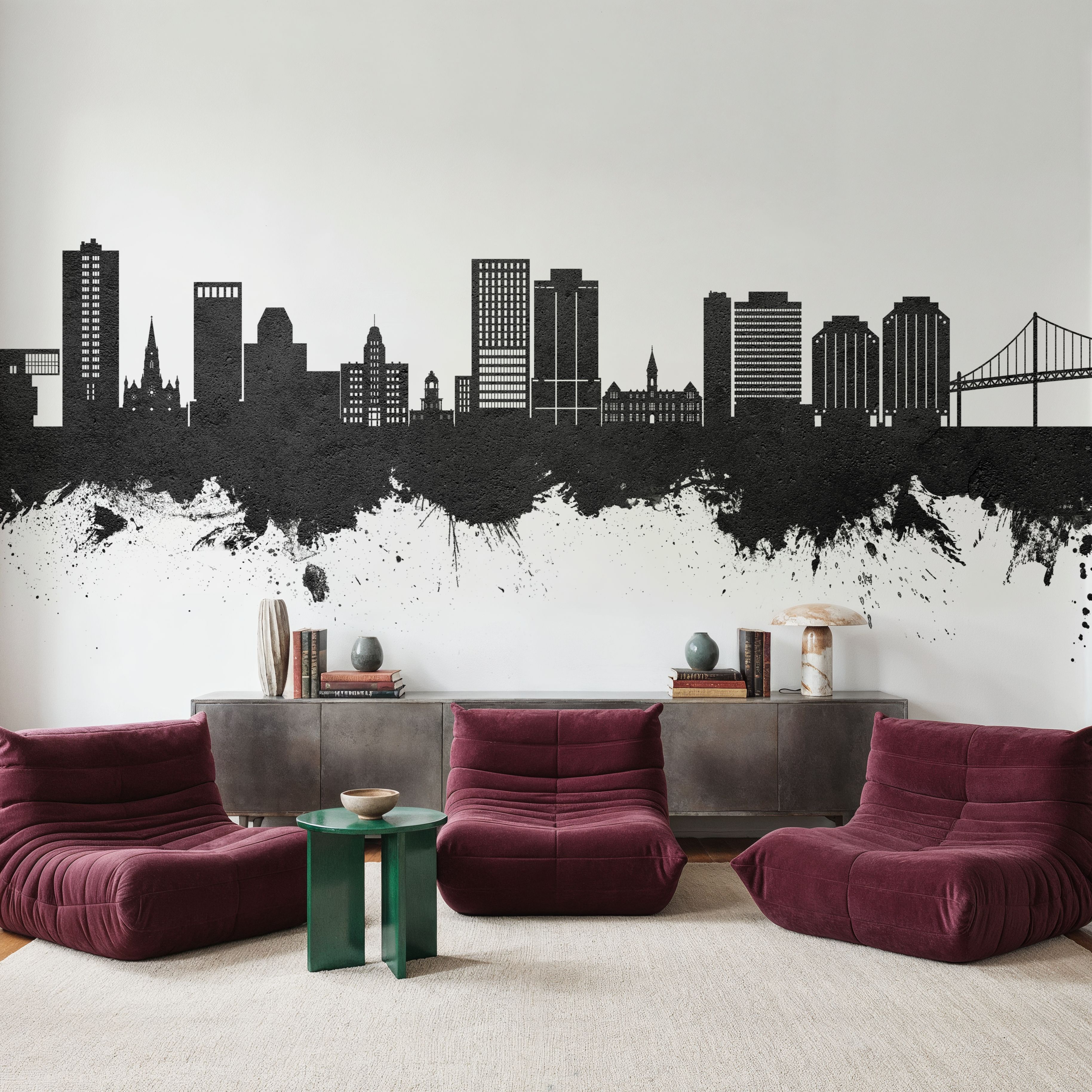 Halifax Canada Skyline Black & White