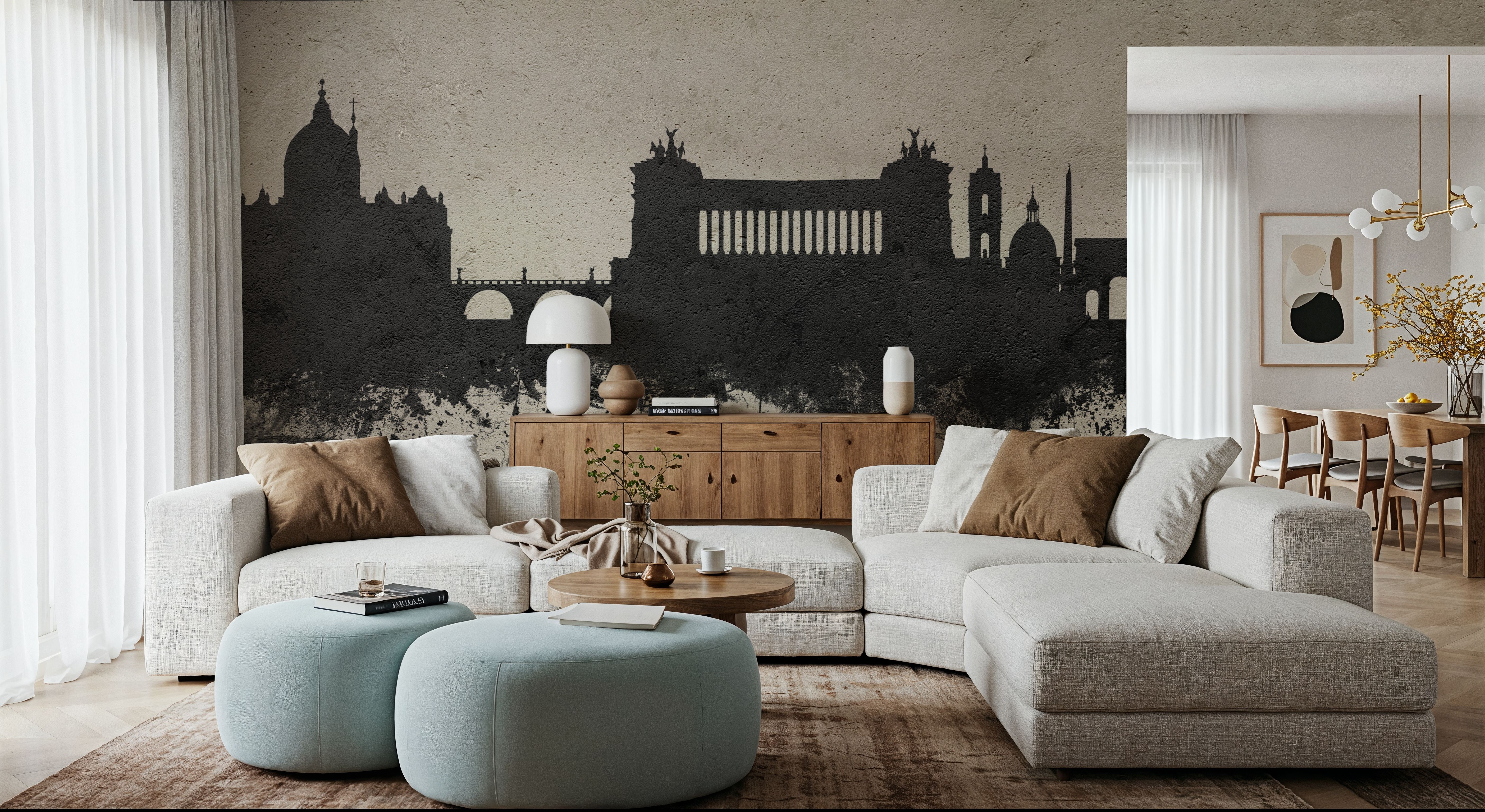 Rome Italy Skyline Concrete