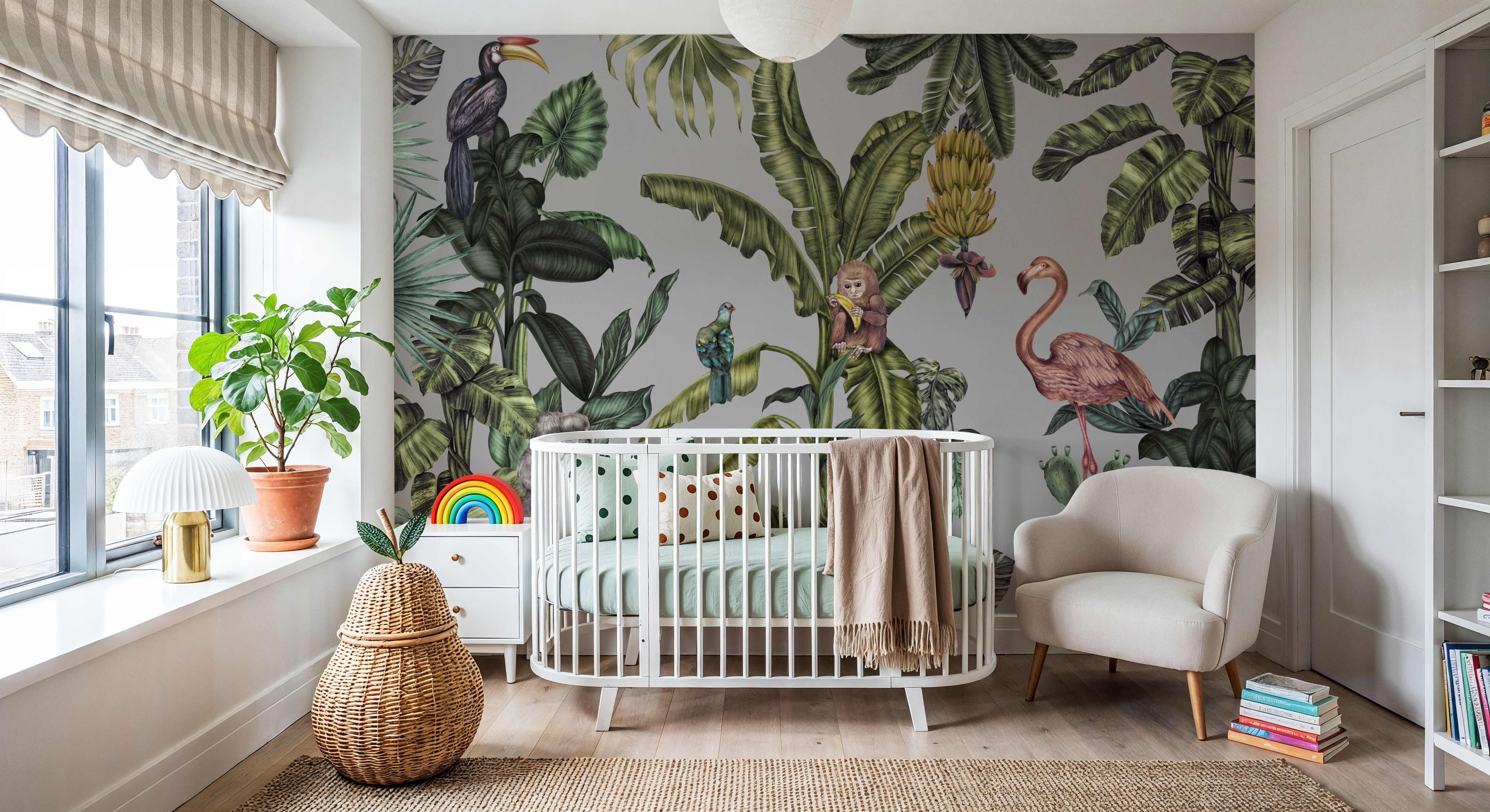 Monkeys With Birds,, Papier peint