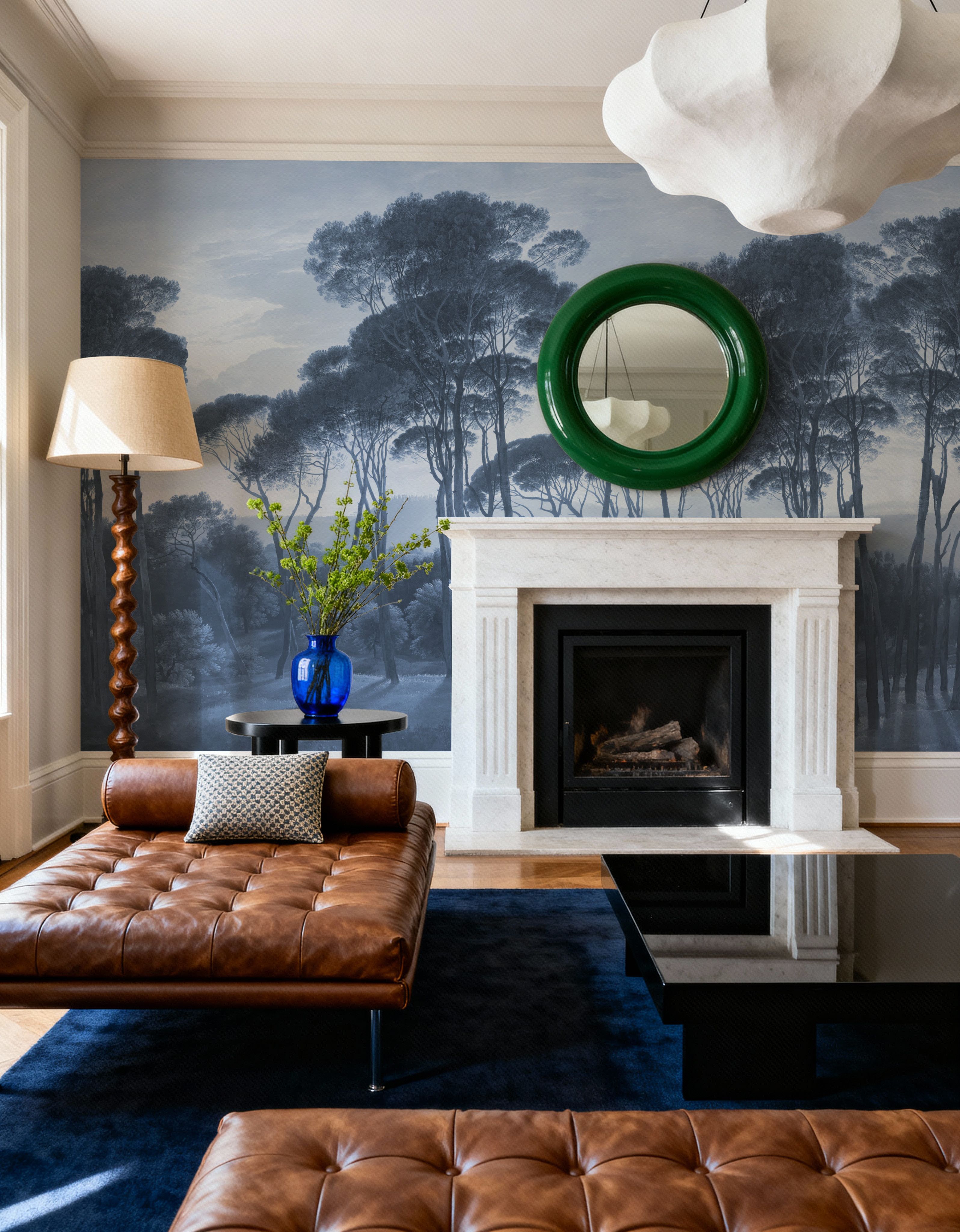 Mediterranean Pine Landscape, Blues