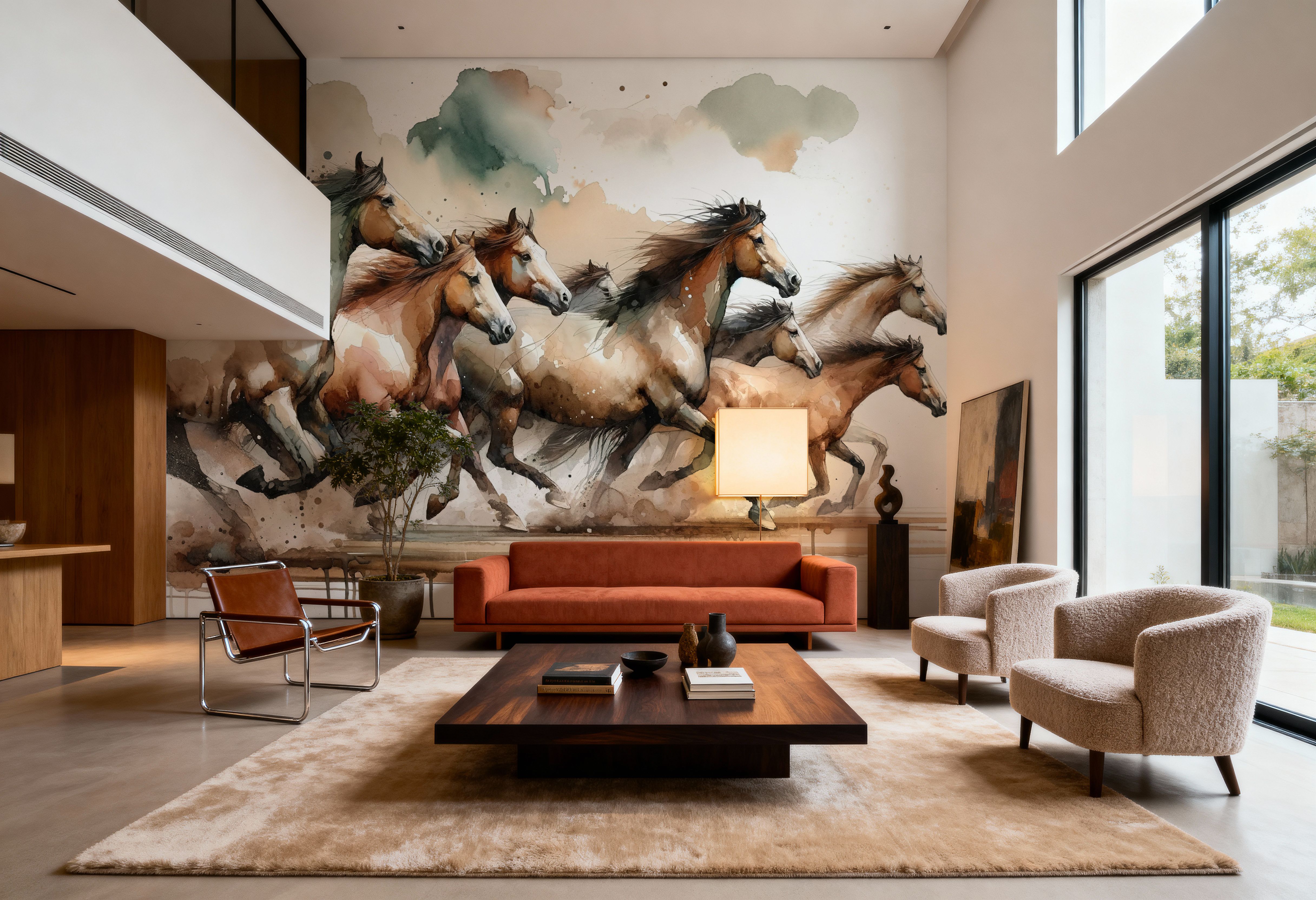 Watercolor Horses, Wallpaper