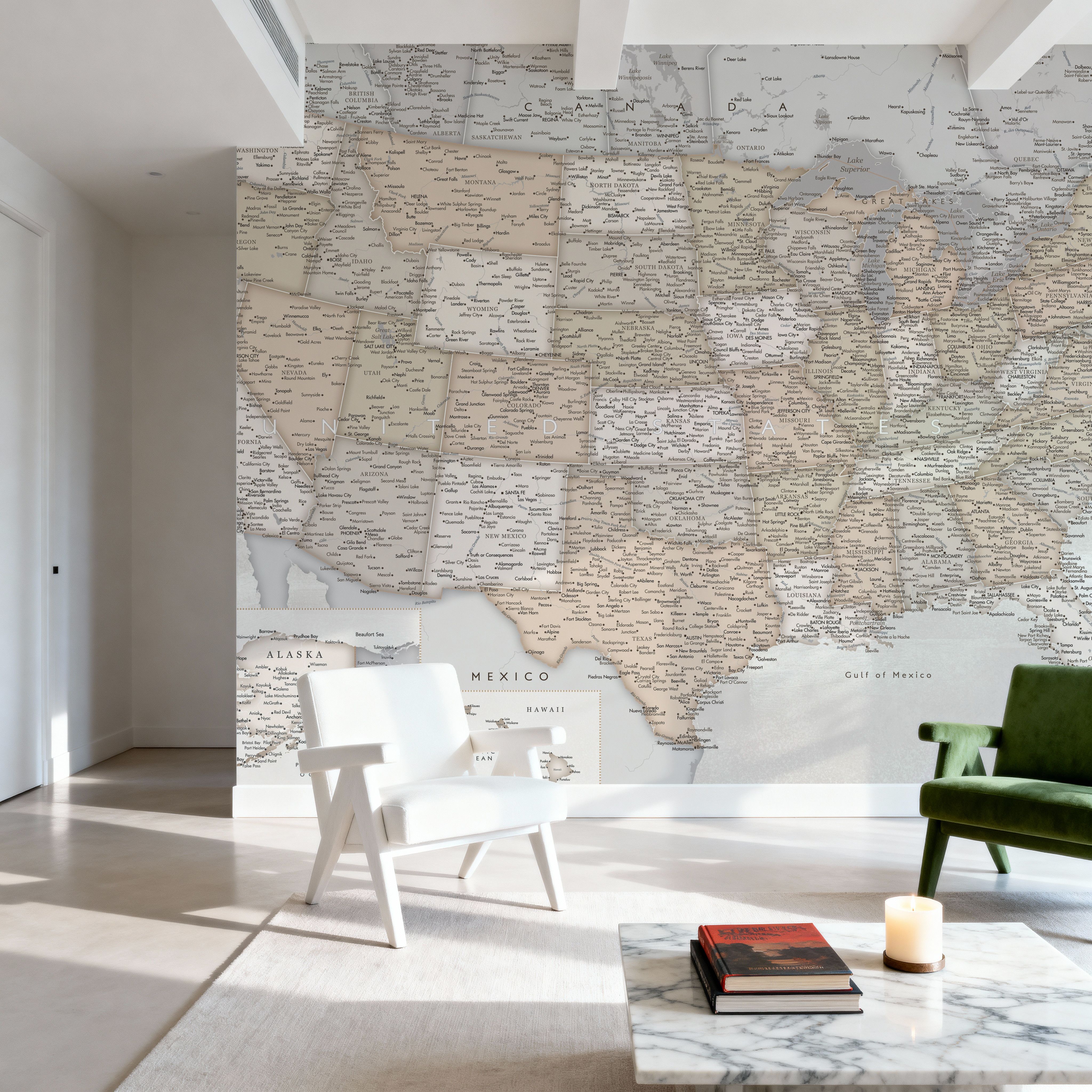 US Map Detailed - Lucille
