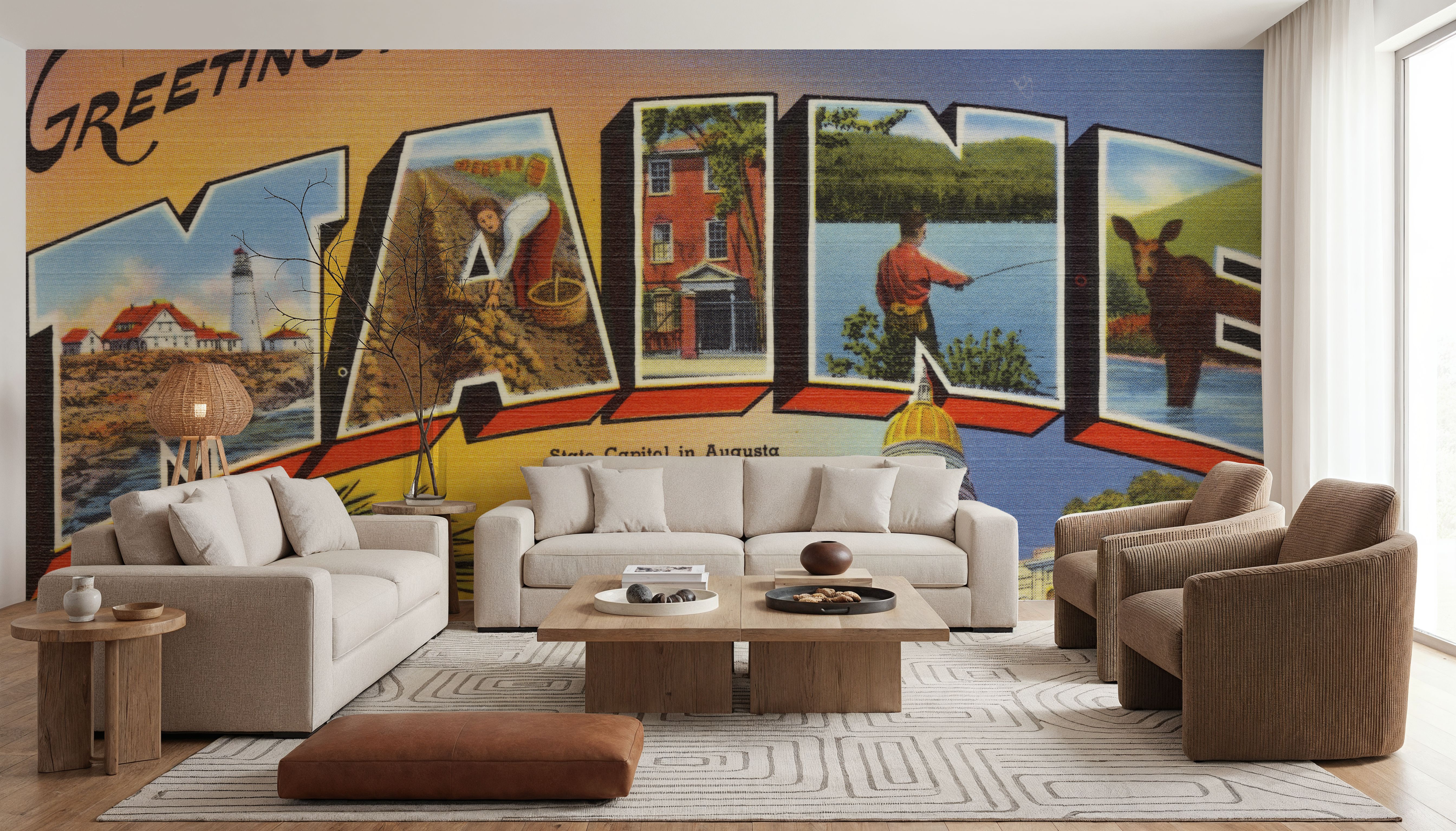 Greetings from the Pine State - Screenprint Postcard