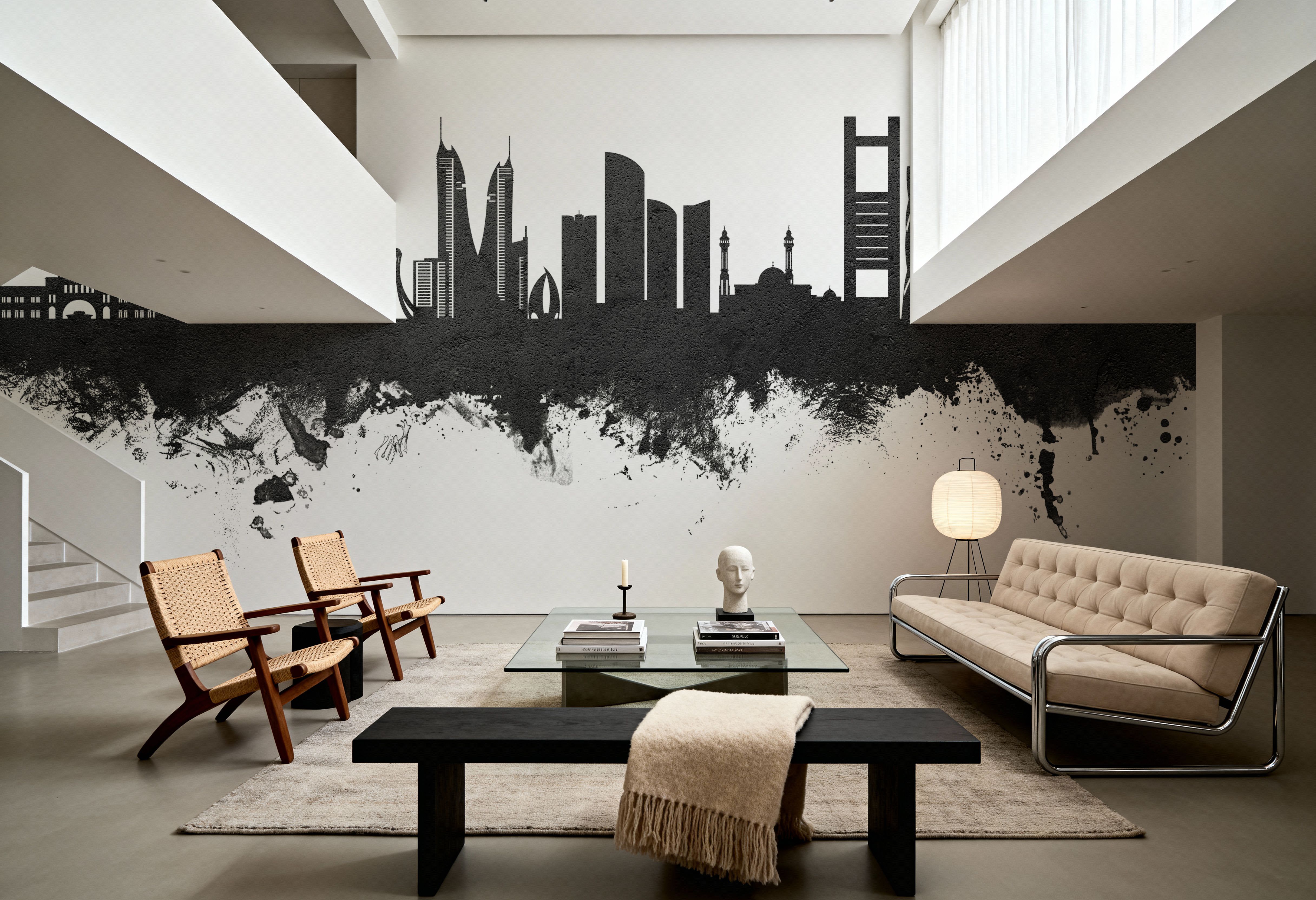 Manama Skyline Black & White