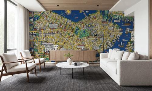 Decorative Boston Map