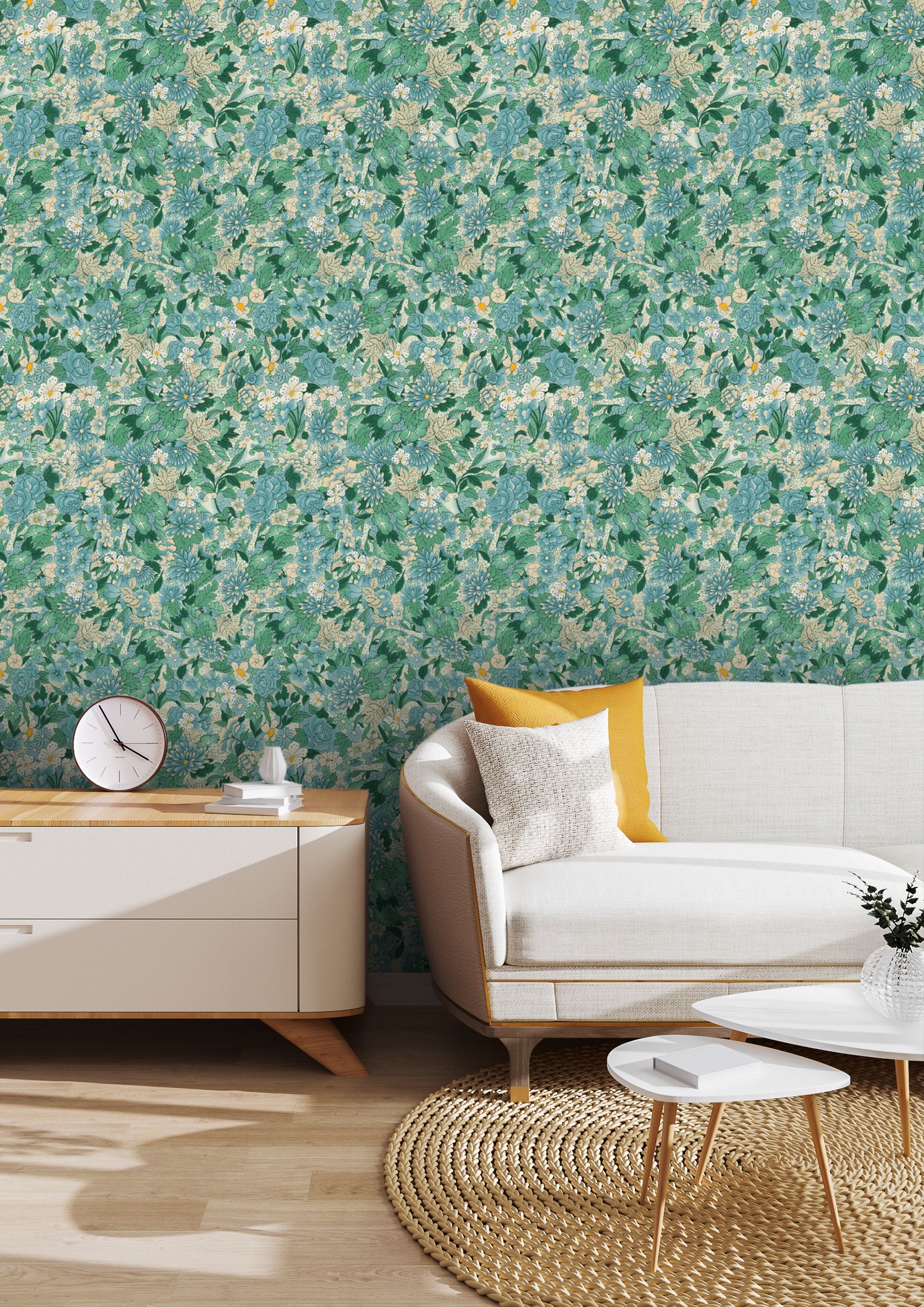 Elegant Grey Wallpaper - Revival: Clover by Asian Paints