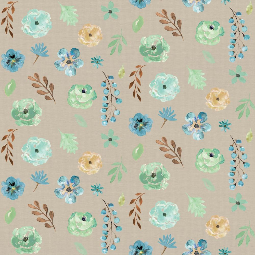 Flutterby Flowers Beige