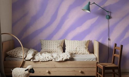 Tiger animal print, Pink on Lilac