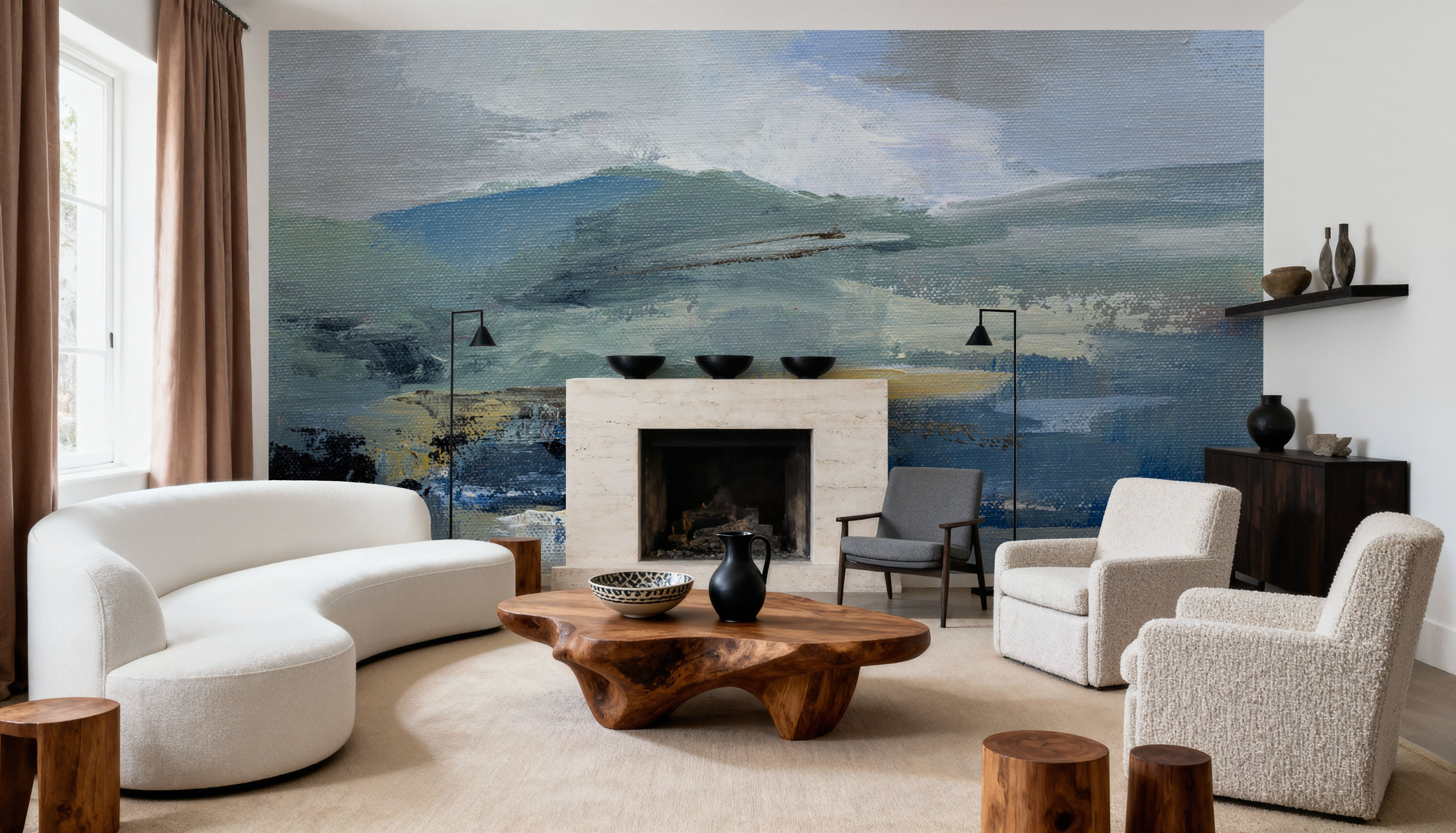 April Mountain River I, Carte da parati