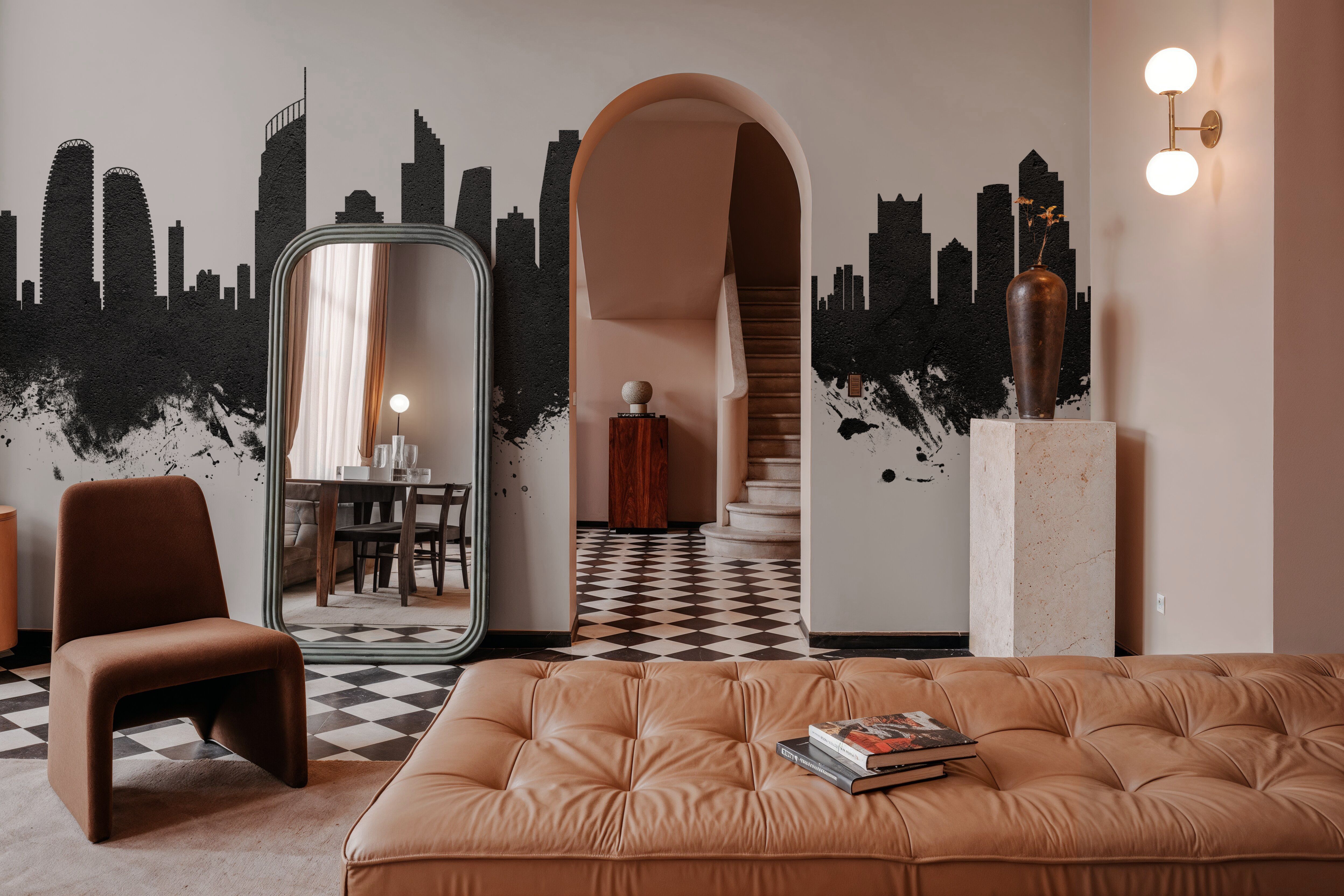 Gold Coast Australia Skyline Black & White