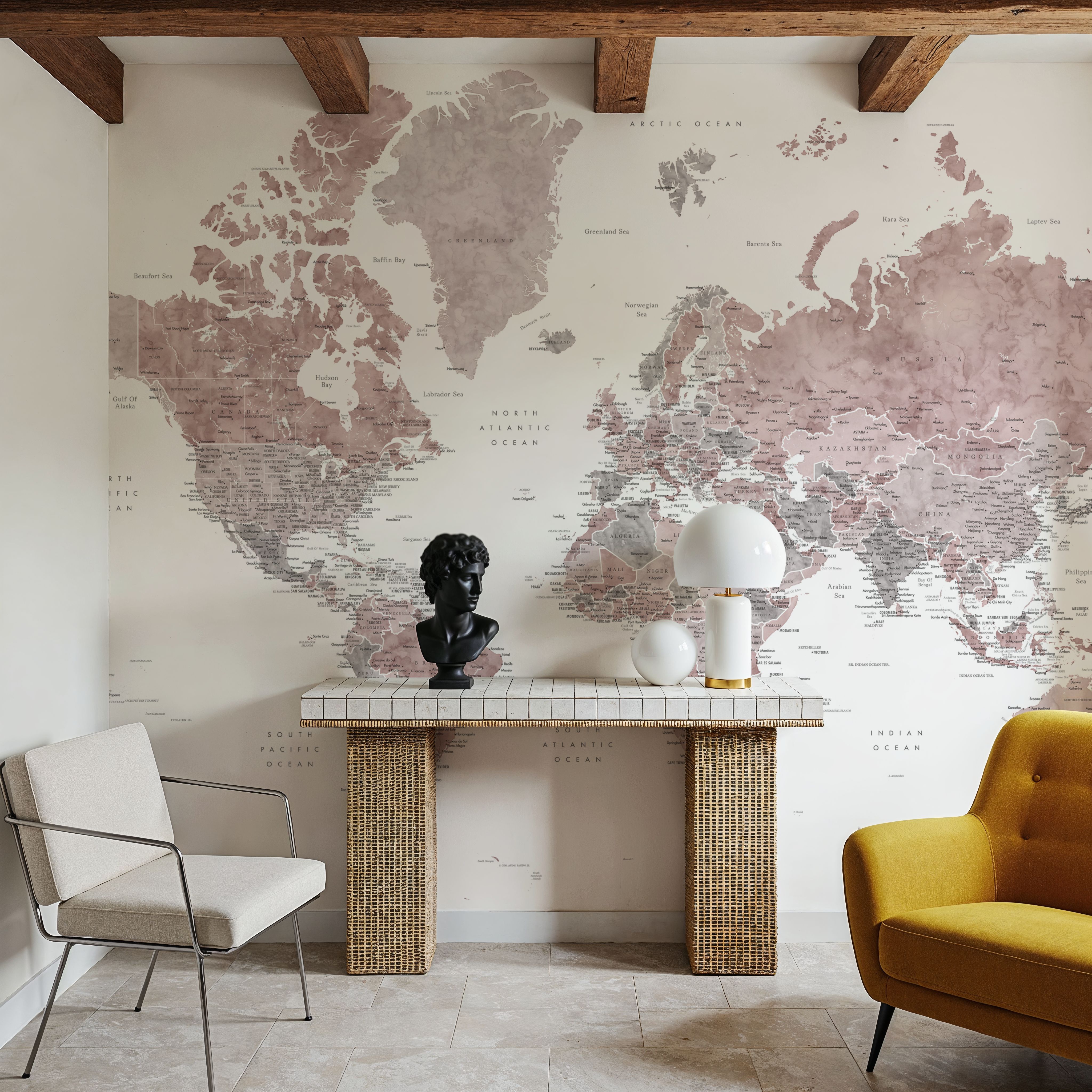 World Map Cities - Piper